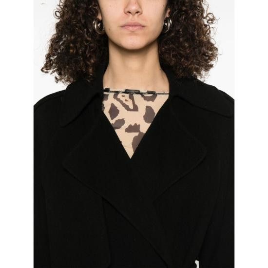 Sportmax SPORTMAX Women Coats FIORE 747 013 BLACK Size XS / US 0-2 / IT 36-38 - 2 Thumbnail