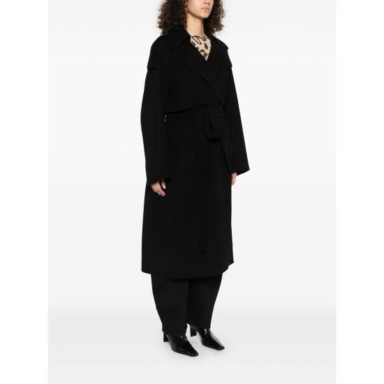 Sportmax SPORTMAX Women Coats FIORE 747 013 BLACK Size M / US 6-8 / IT 42-44 - 4 Thumbnail