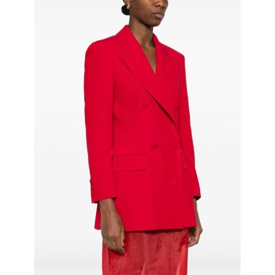 Marella MARELLA Women Suit Jackets 312 WAISTED 003 RED Size XS / US 0-2 / IT 36-38 - 3 Thumbnail