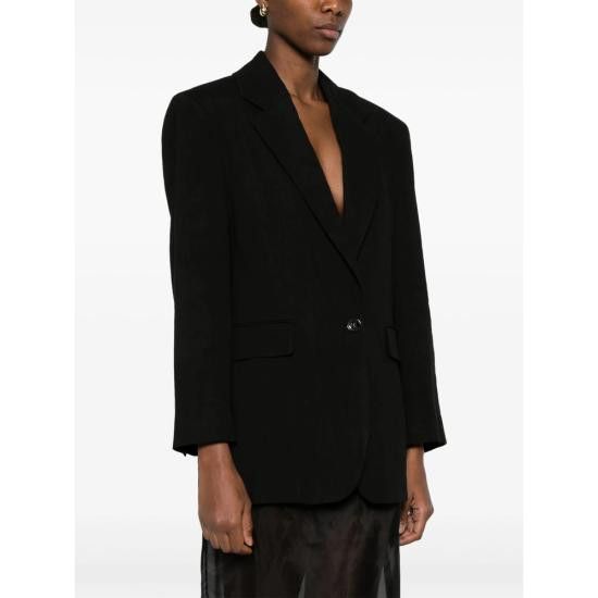 Marella MARELLA Women Suit Jackets 284 OVER 004 BLACK Size XS / US 0-2 / IT 36-38 - 2 Thumbnail