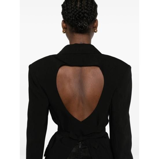 Marella MARELLA Women Suit Jackets 262 CUTOUT 003 BLACK Size XS / US 0-2 / IT 36-38 - 2 Thumbnail