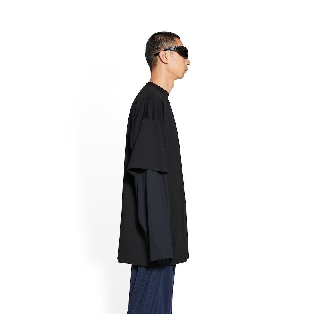 Balenciaga Oversized L/S T-Shirt Black/White Size US M / EU 48-50 / 2 - 4 Thumbnail