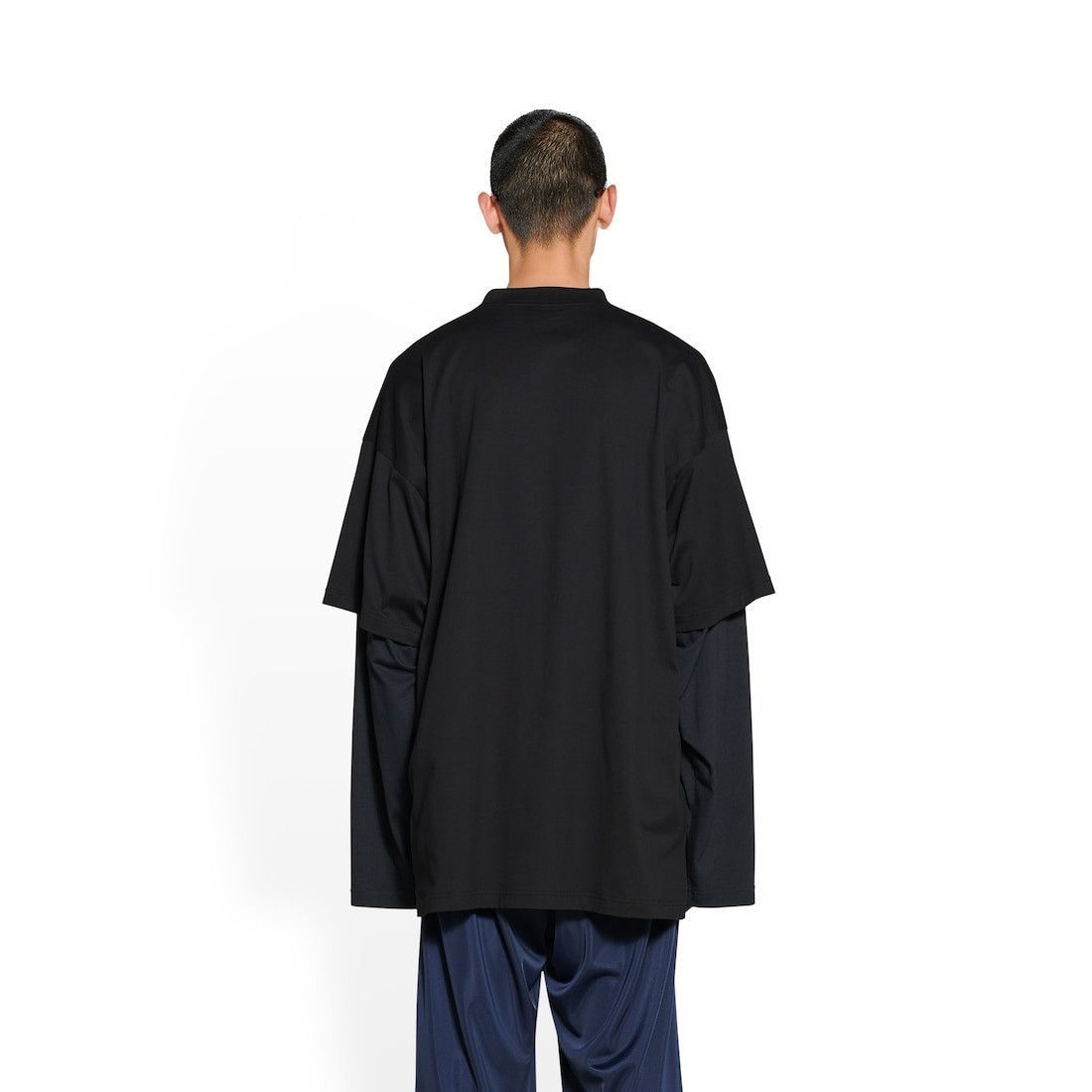 Balenciaga Oversized L/S T-Shirt Black/White Size US L / EU 52-54 / 3 - 5 Thumbnail