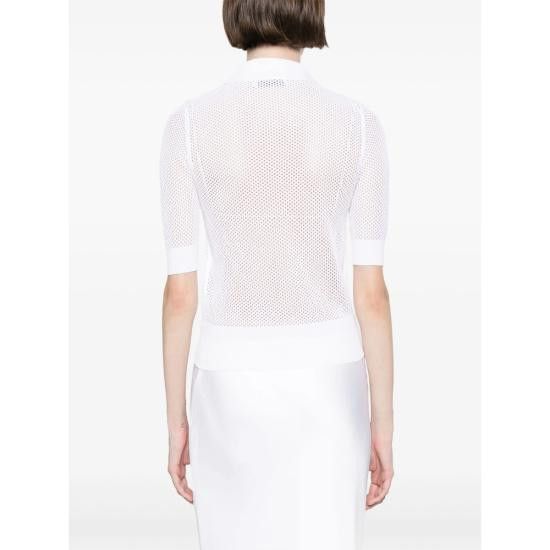 Sportmax SPORTMAX Women Polo Shirts CASTA 137 001 WHITE Size S / US 4 / IT 40 - 3 Thumbnail