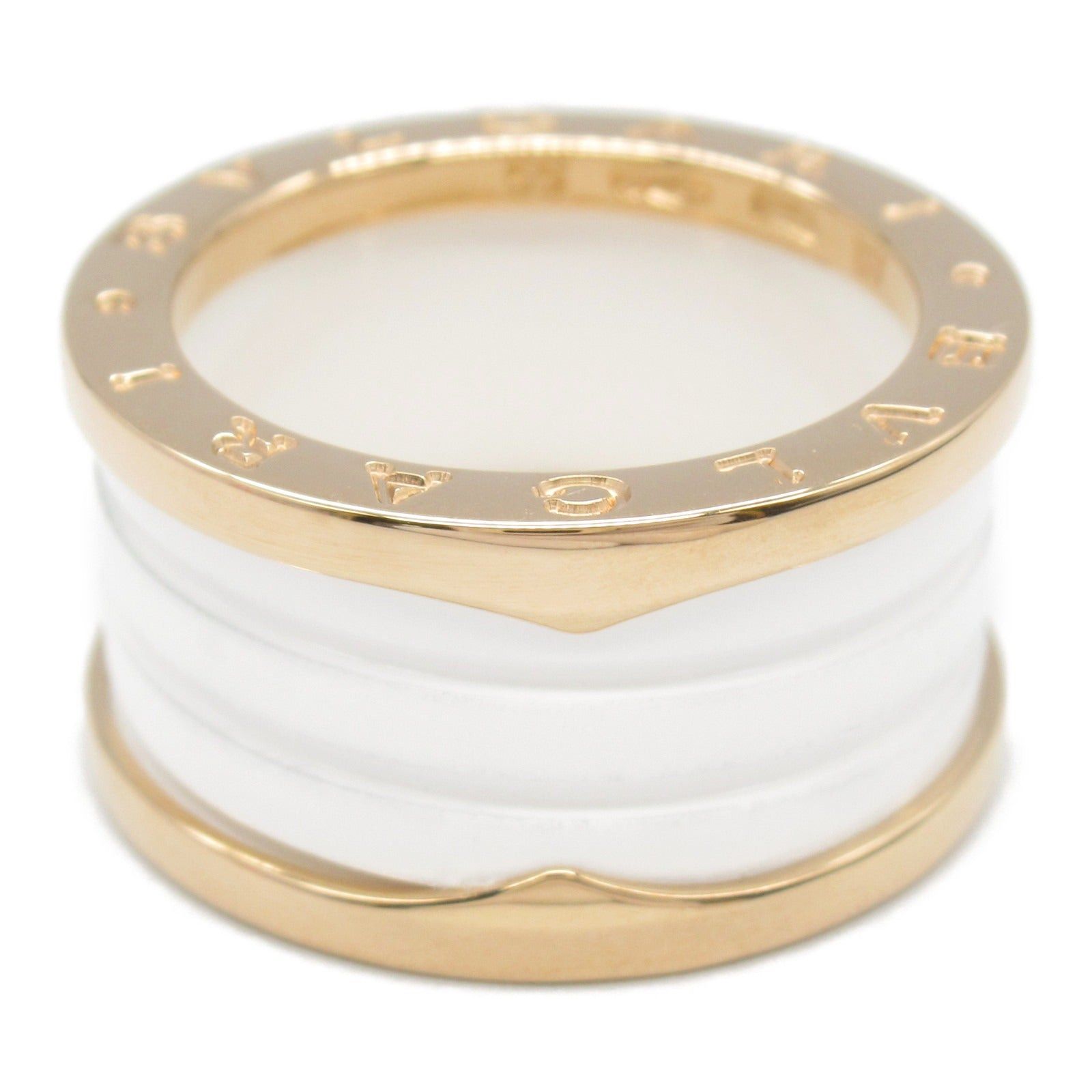 Bvlgari Bvlgari B Zero One Ring Ceramic K18Pg (Pink Gold) White Gold Size ONE SIZE - 2 Thumbnail