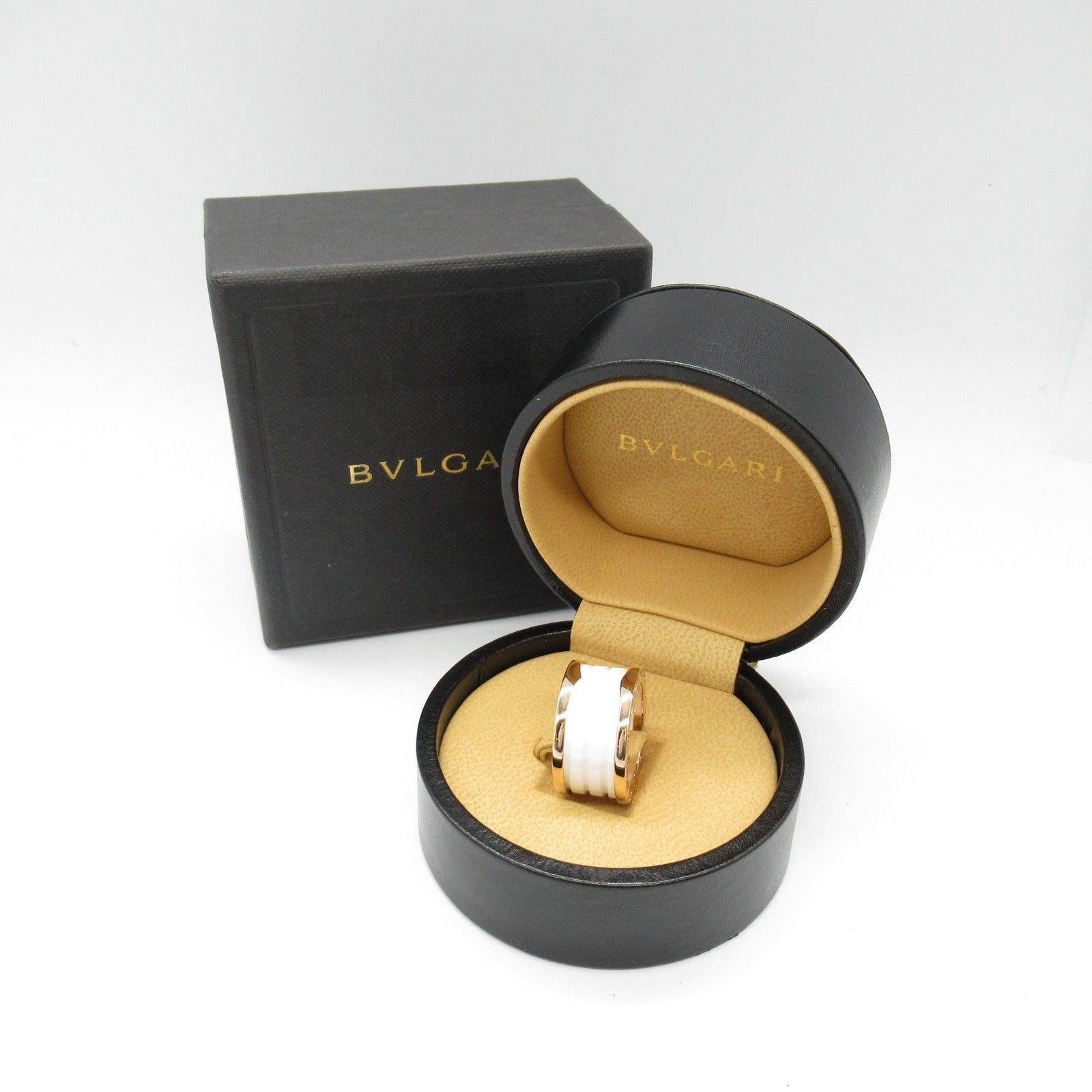 Bvlgari Bvlgari B Zero One Ring Ceramic K18Pg (Pink Gold) White Gold Size ONE SIZE - 6 Thumbnail