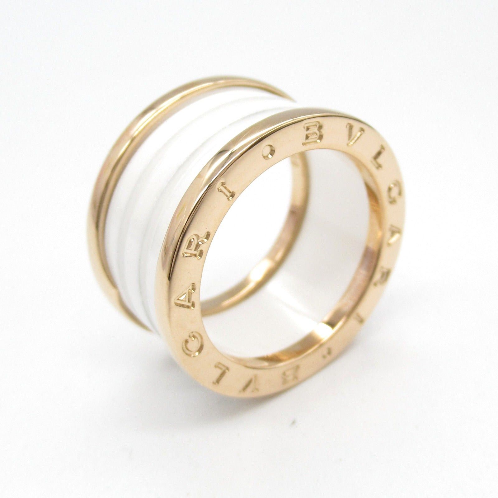 Bvlgari Bvlgari B Zero One Ring Ceramic K18Pg (Pink Gold) White Gold Size ONE SIZE - 4 Thumbnail
