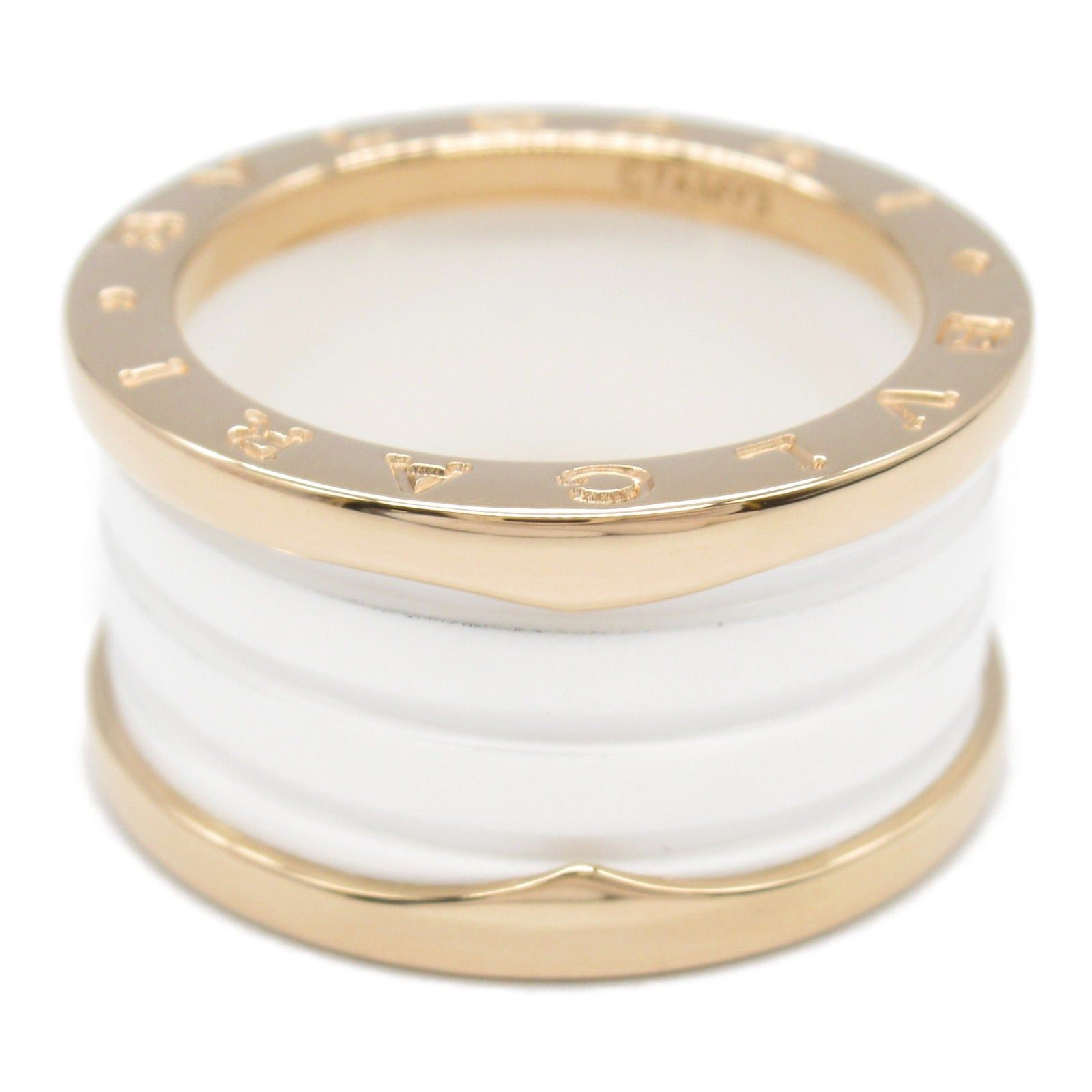 Bvlgari Bvlgari B Zero One Ring Ceramic K18Pg (Pink Gold) White Gold Size ONE SIZE - 3 Thumbnail