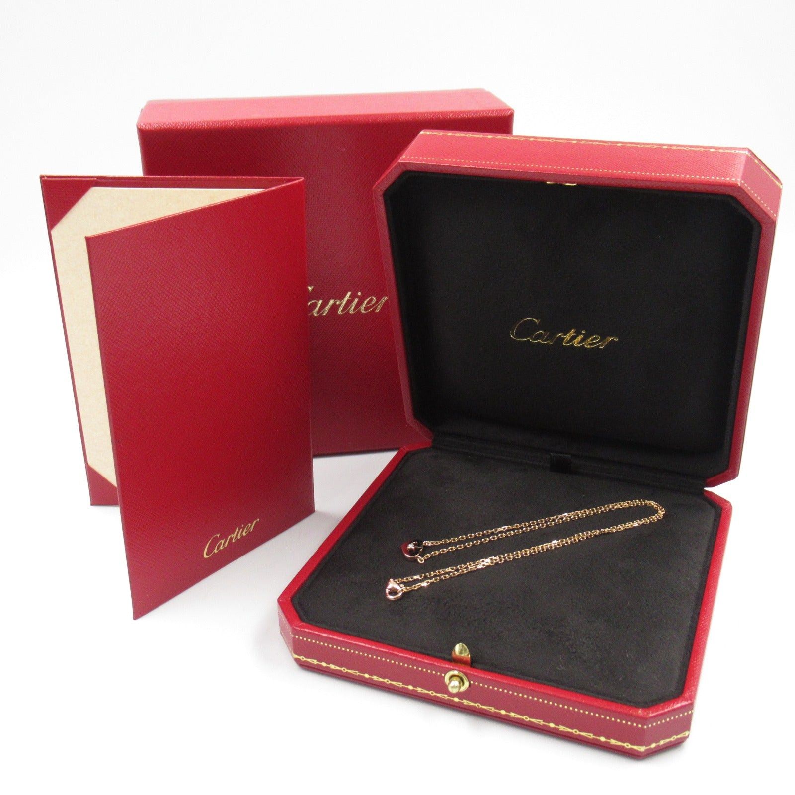 Cartier Cartier C Heart Necklace K18Pg (Pink Gold) Diamond Clear Size ONE SIZE - 6 Thumbnail