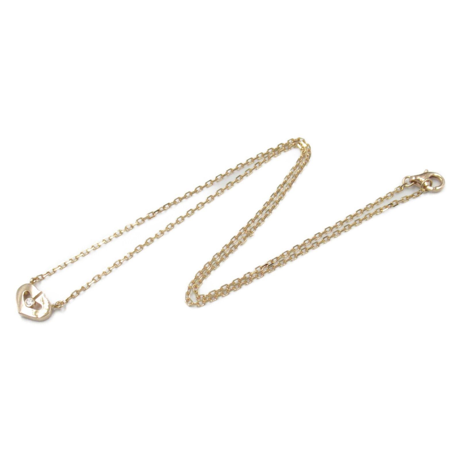 Cartier Cartier C Heart Necklace K18Pg (Pink Gold) Diamond Clear Size ONE SIZE - 3 Thumbnail