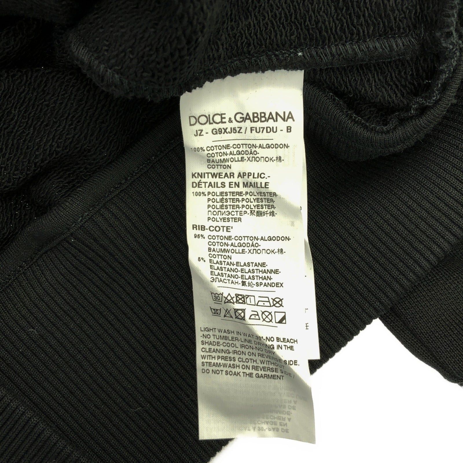 Dolce & Gabbana Dolce Gabbana Sweat Sweatshirt Cotton Black Size ONE SIZE - 6 Thumbnail