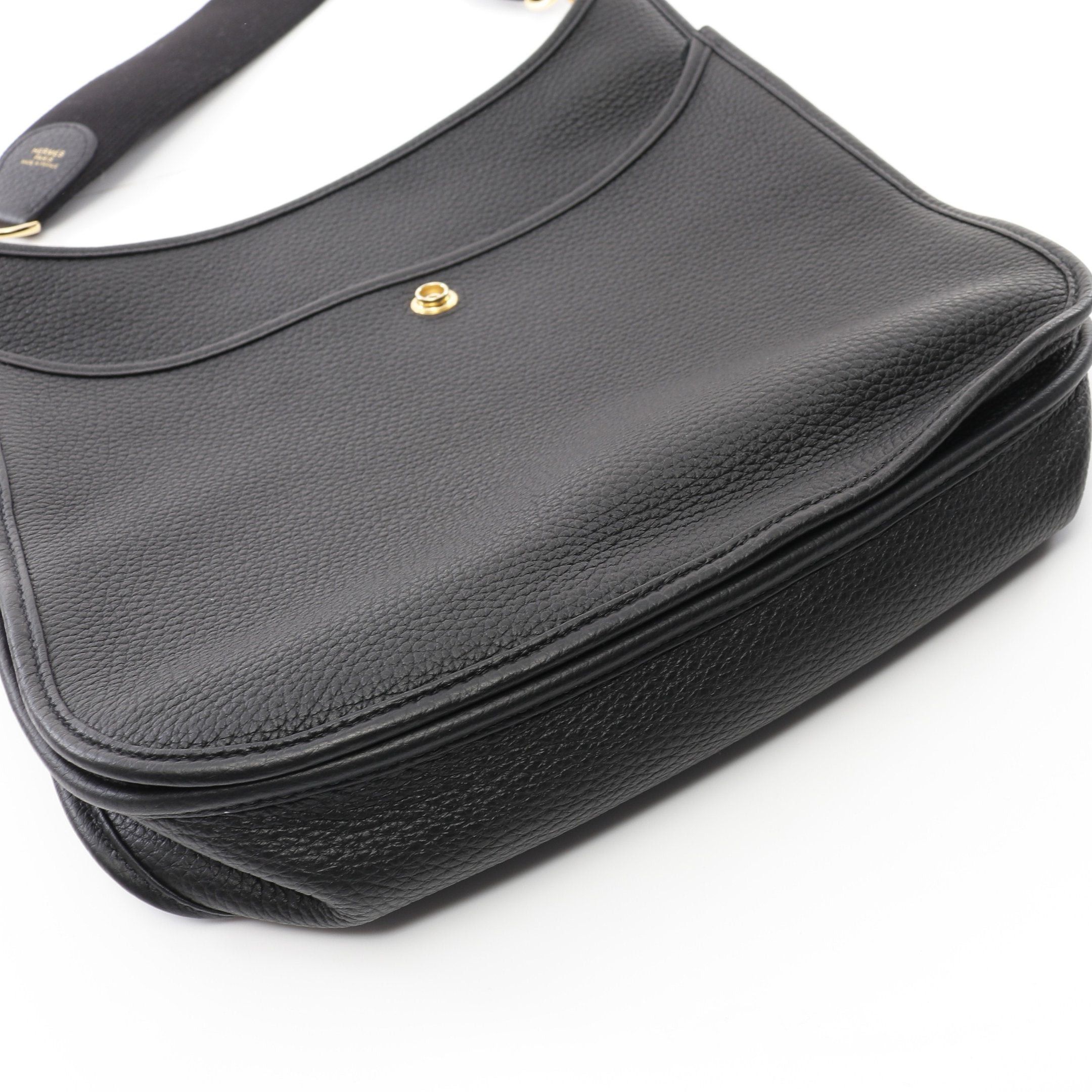 Hermes Hermes Evelyn 3 Troyes Pm Shoulder Bag Clemence Leather Black Gold Hardware B Stamp Size ONE SIZE - 9 Thumbnail
