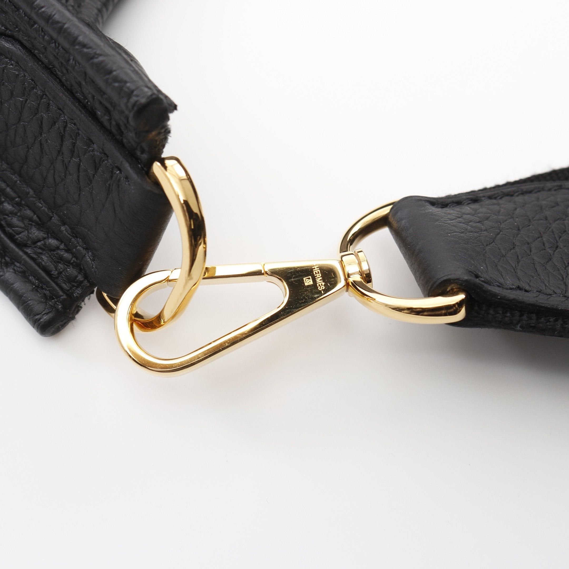 Hermes Hermes Evelyn 3 Troyes Pm Shoulder Bag Clemence Leather Black Gold Hardware B Stamp Size ONE SIZE - 8 Thumbnail