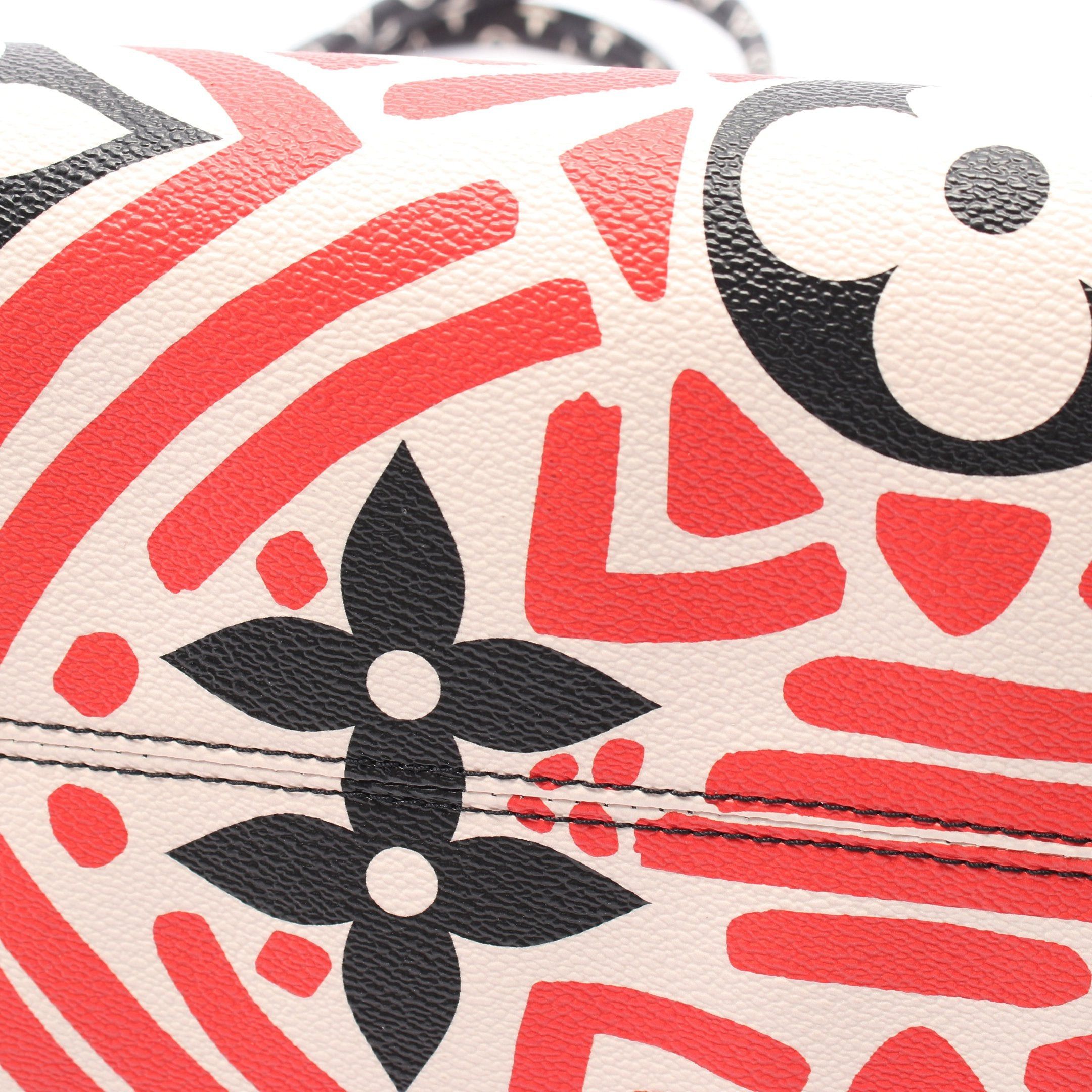 Louis Vuitton Louis Vuitton On-The-Go Gm Monogram Giant Lv Graffiti Claim Rouge Shoulder Bag Leather Ivory Multicolor Size ONE SIZE - 7 Thumbnail