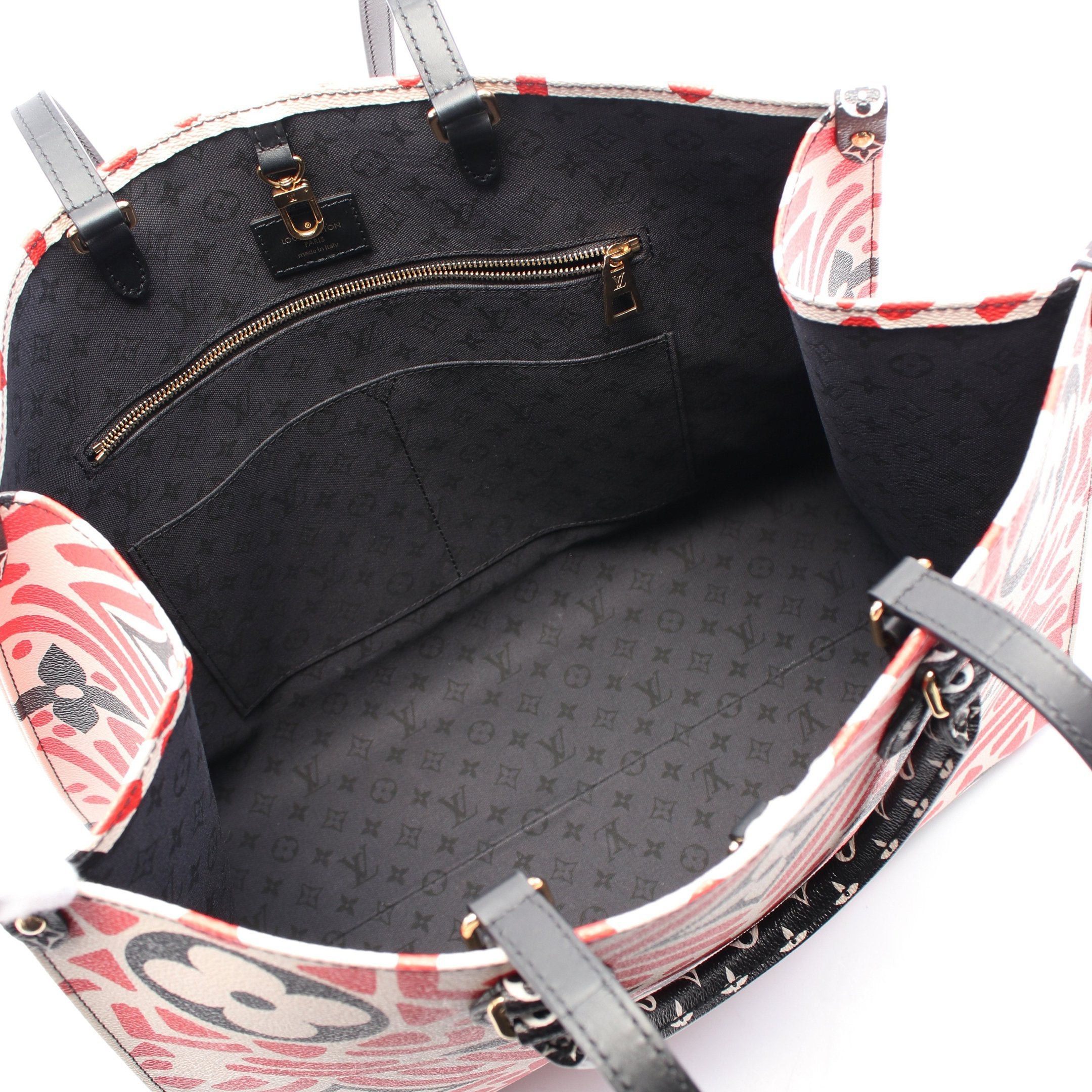 Louis Vuitton Louis Vuitton On-The-Go Gm Monogram Giant Lv Graffiti Claim Rouge Shoulder Bag Leather Ivory Multicolor Size ONE SIZE - 3 Thumbnail
