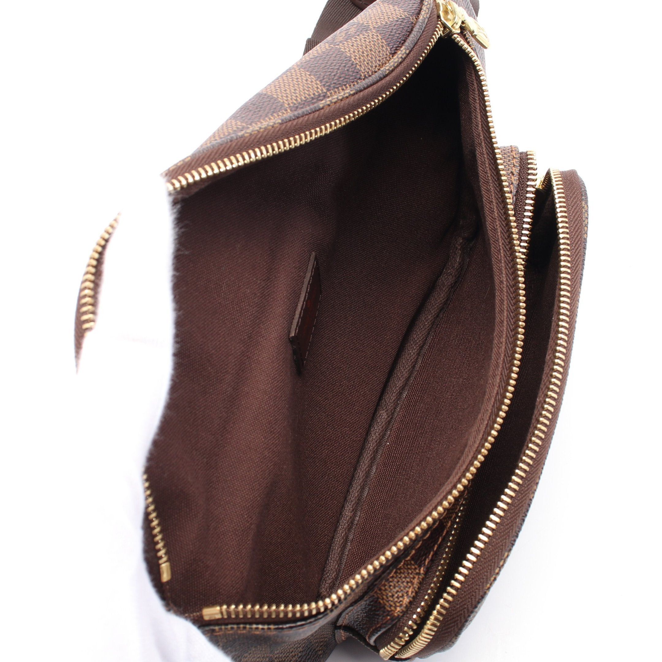 Louis Vuitton Louis Vuitton Bum Bag Melville Damier Ebene Body Waist Leather Brown Size ONE SIZE - 3 Thumbnail