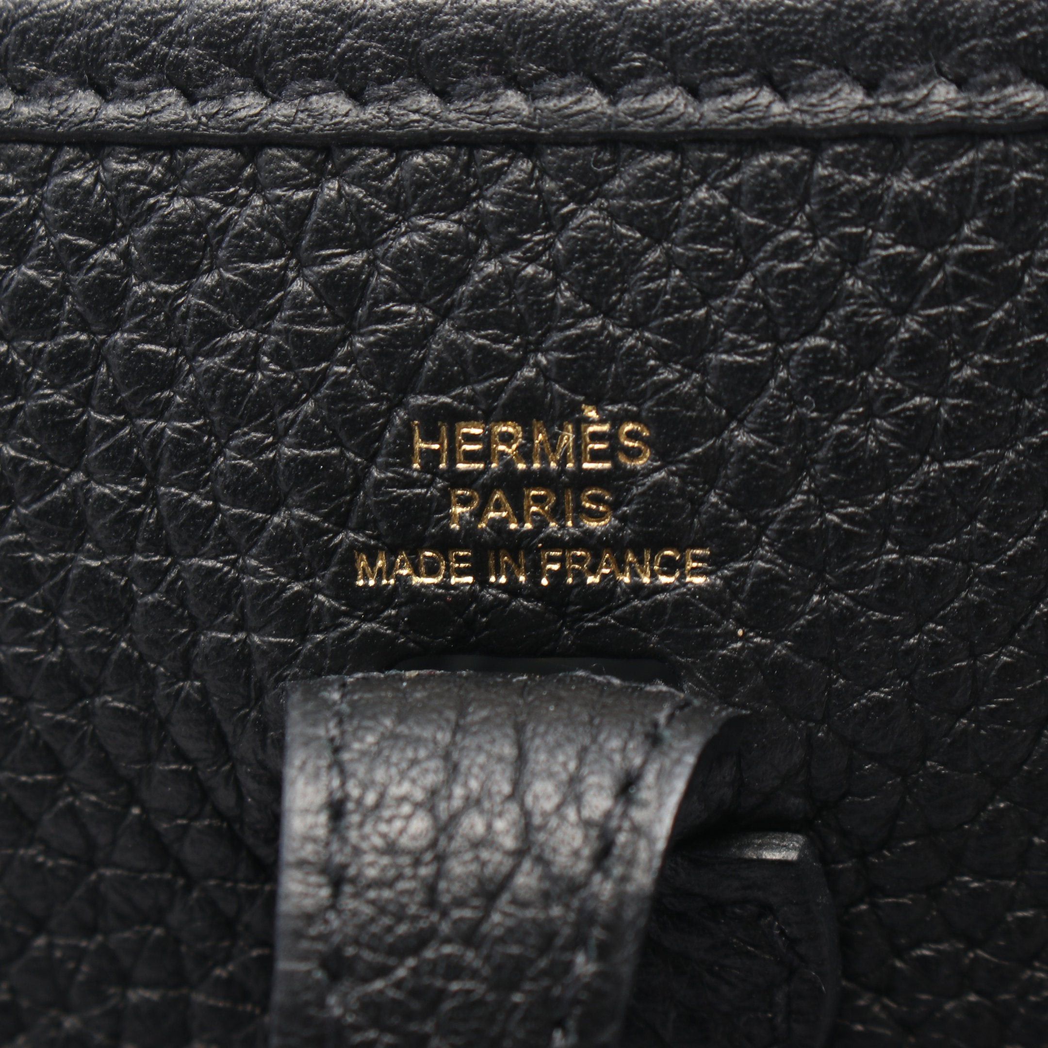 Hermes Hermes Evelyn Tpm Shoulder Bag Clemence Leather Black Gold Hardware Z Stamp Size ONE SIZE - 4 Thumbnail