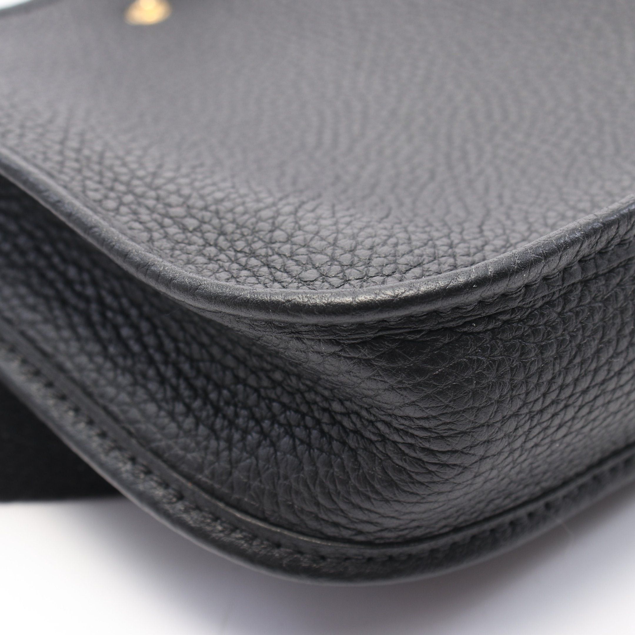 Hermes Hermes Evelyn Tpm Shoulder Bag Clemence Leather Black Gold Hardware Z Stamp Size ONE SIZE - 6 Thumbnail