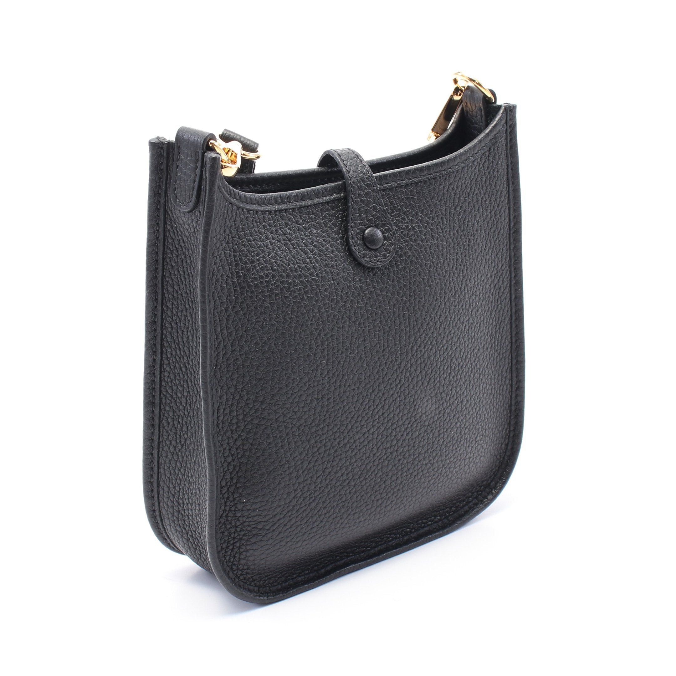 Hermes Hermes Evelyn Tpm Shoulder Bag Clemence Leather Black Gold Hardware Z Stamp Size ONE SIZE - 2 Thumbnail