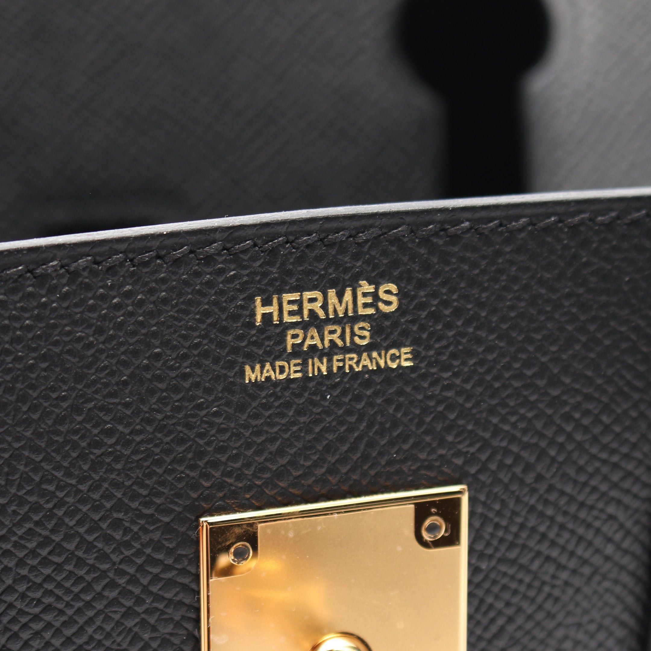 Hermes Hermes Birkin 30 Handbag Veau Epsom Black Gold Hardware Double Engraved Size ONE SIZE - 4 Thumbnail