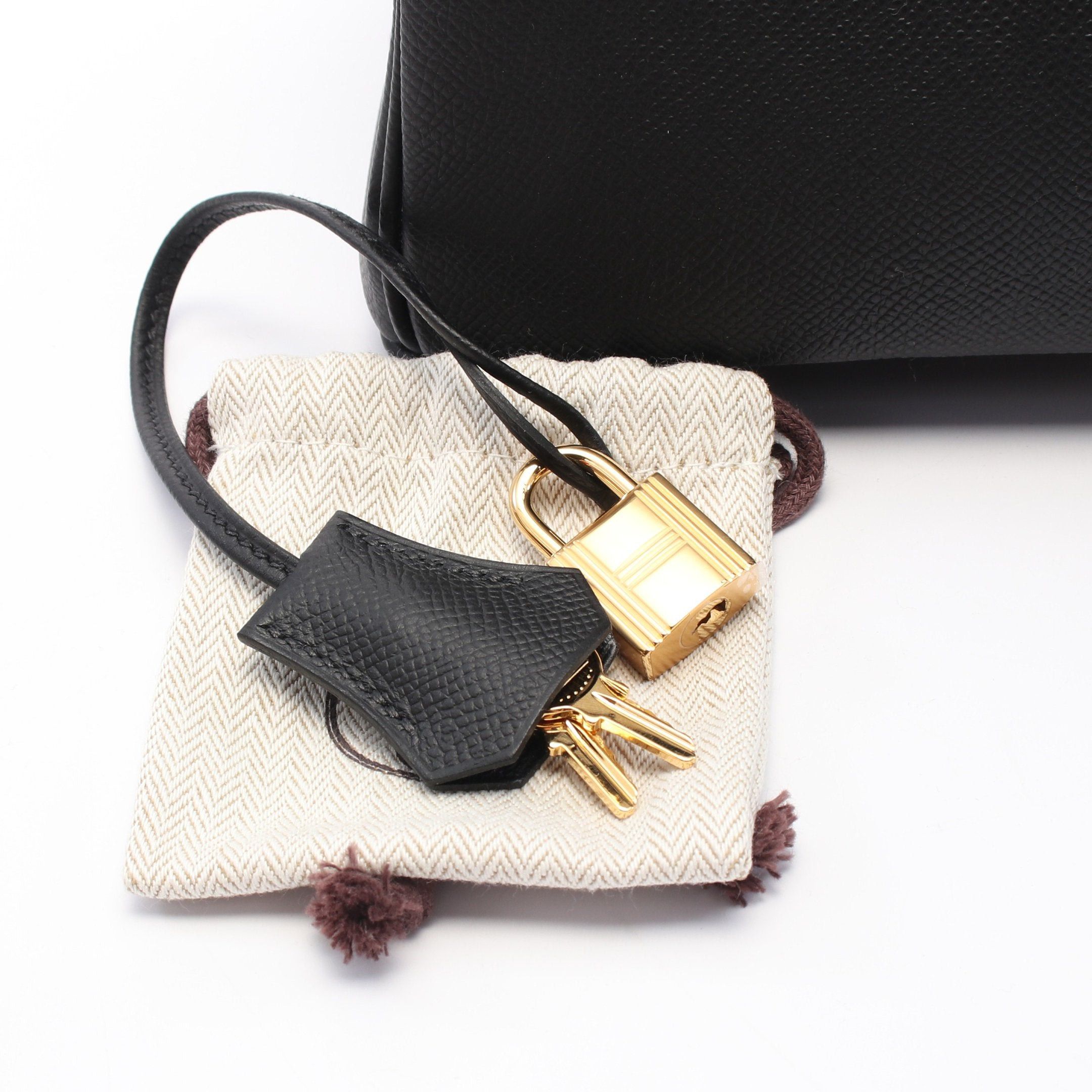 Hermes Hermes Birkin 30 Handbag Veau Epsom Black Gold Hardware Double Engraved Size ONE SIZE - 6 Thumbnail