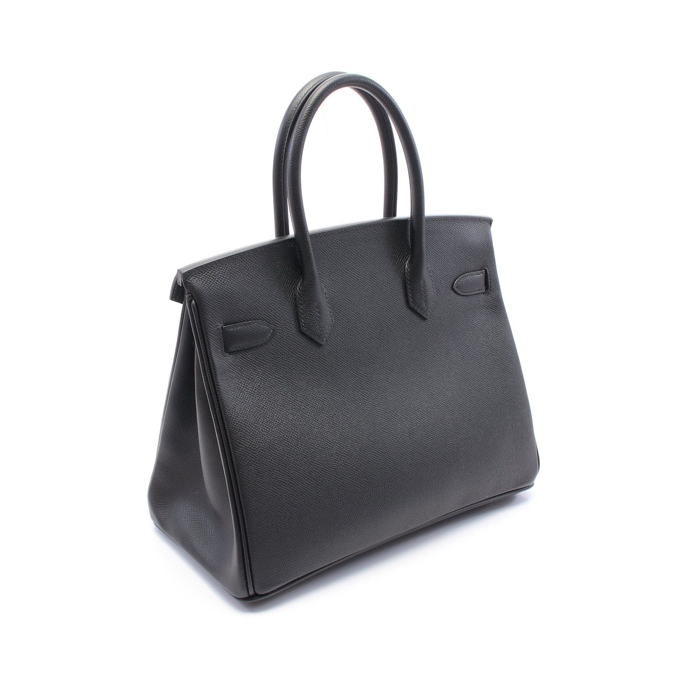 Hermes Hermes Birkin 30 Handbag Veau Epsom Black Gold Hardware Double Engraved Size ONE SIZE - 2 Thumbnail