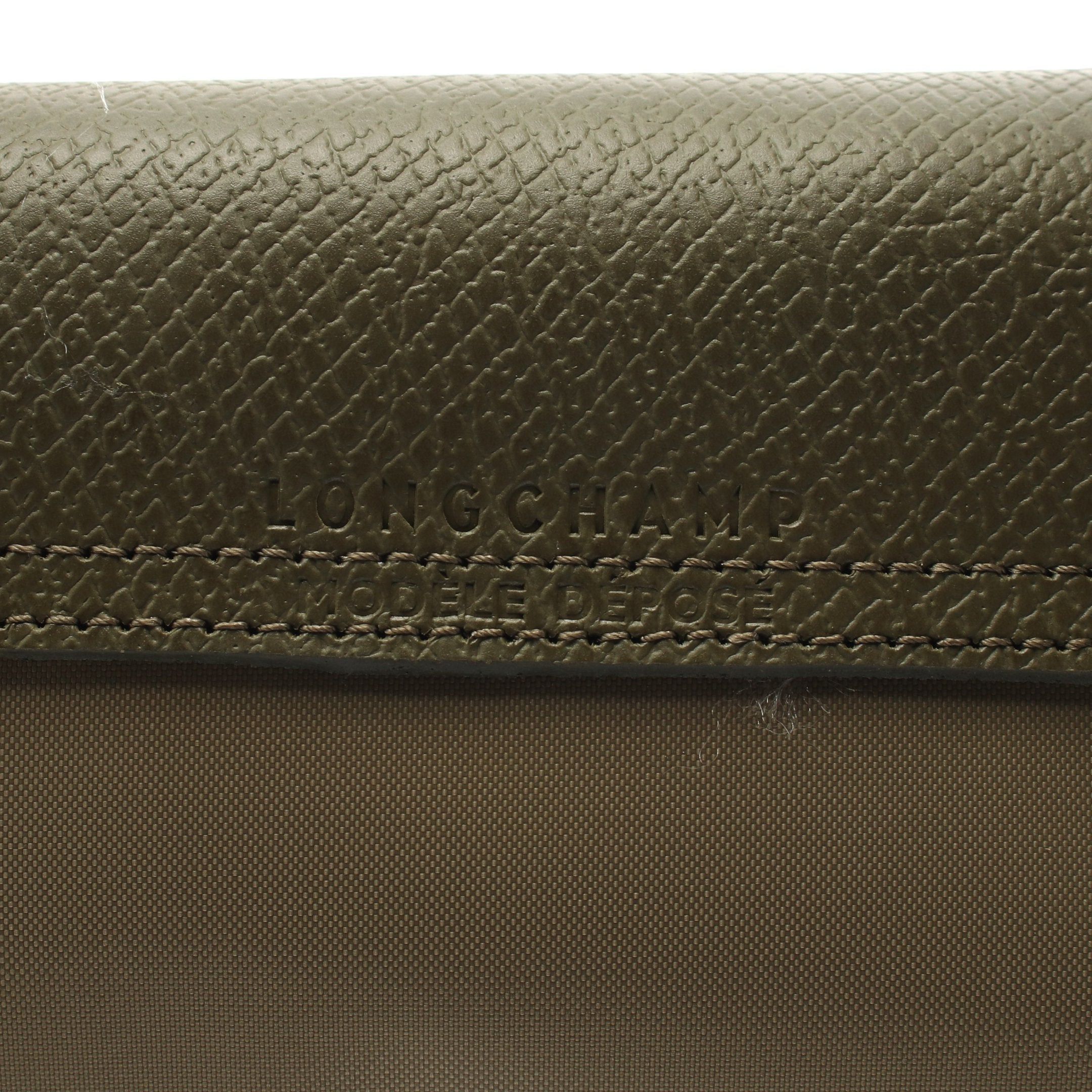 Longchamp Longchamp Le Preage Green M Shopping Bag Handbag Tote Nylon Leather Khaki Size ONE SIZE - 4 Thumbnail