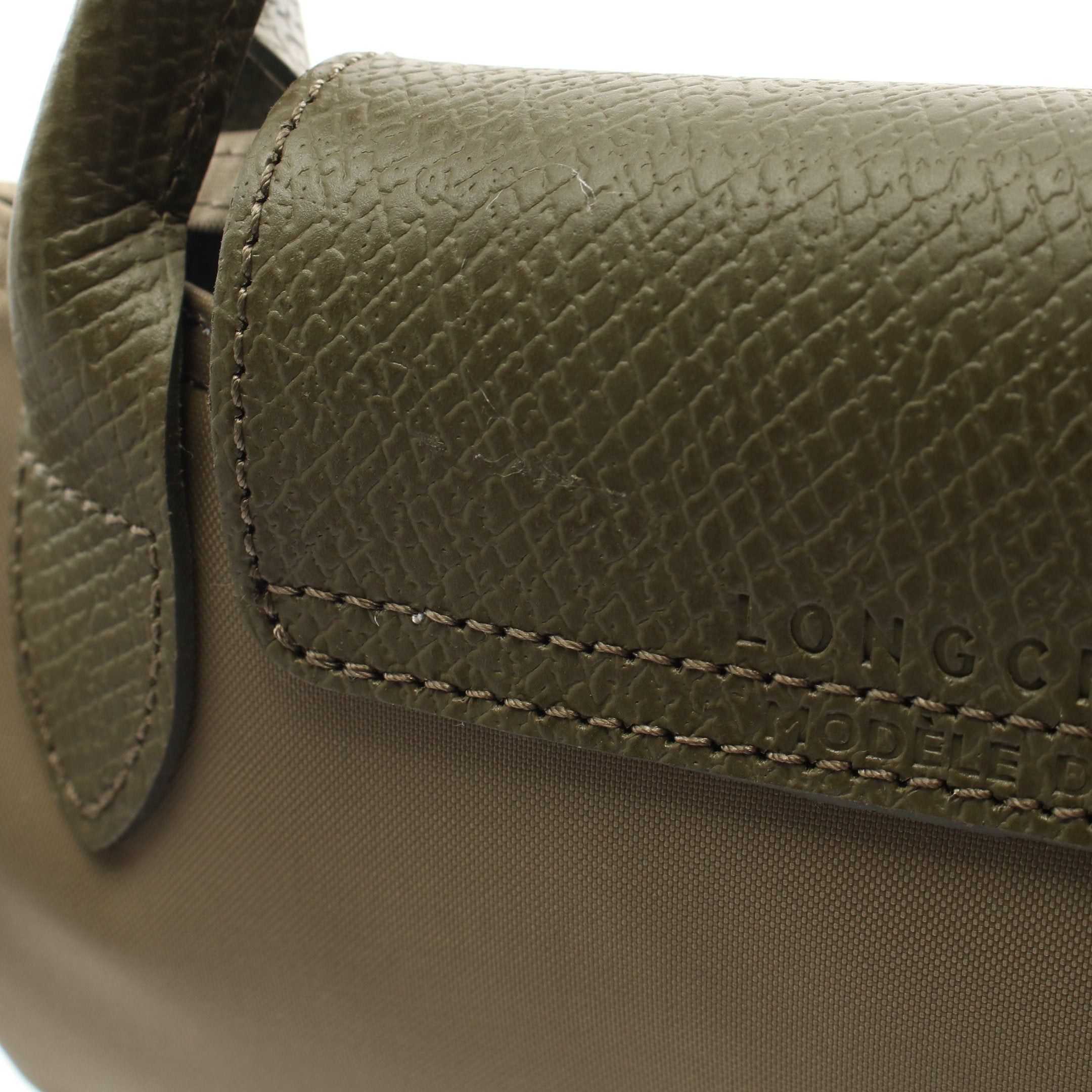 Longchamp Longchamp Le Preage Green M Shopping Bag Handbag Tote Nylon Leather Khaki Size ONE SIZE - 9 Thumbnail