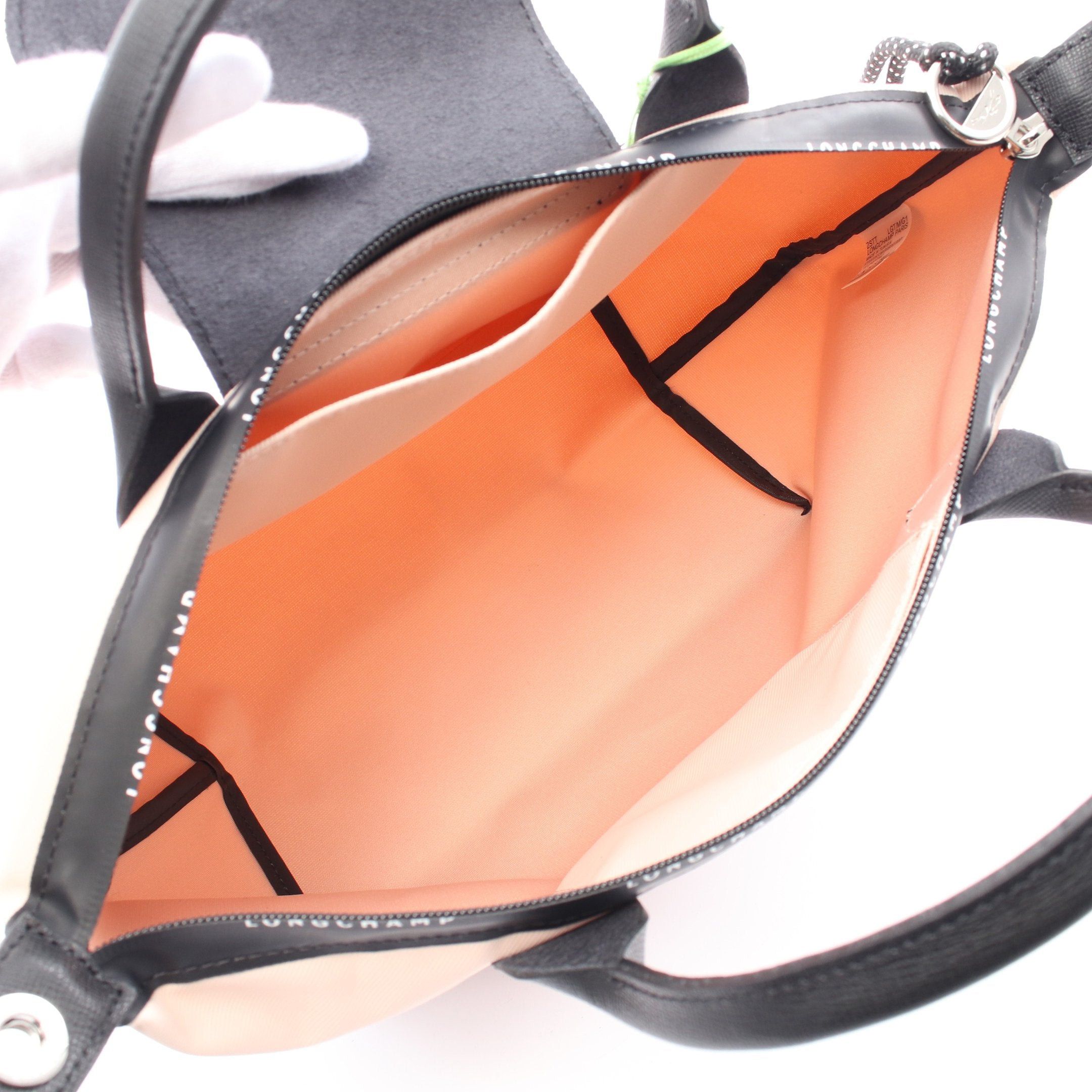 Longchamp Longchamp Le Preage Energy S Top Handle Handbag Tote Bag Nylon Leather Light Pink Black Size ONE SIZE - 3 Thumbnail
