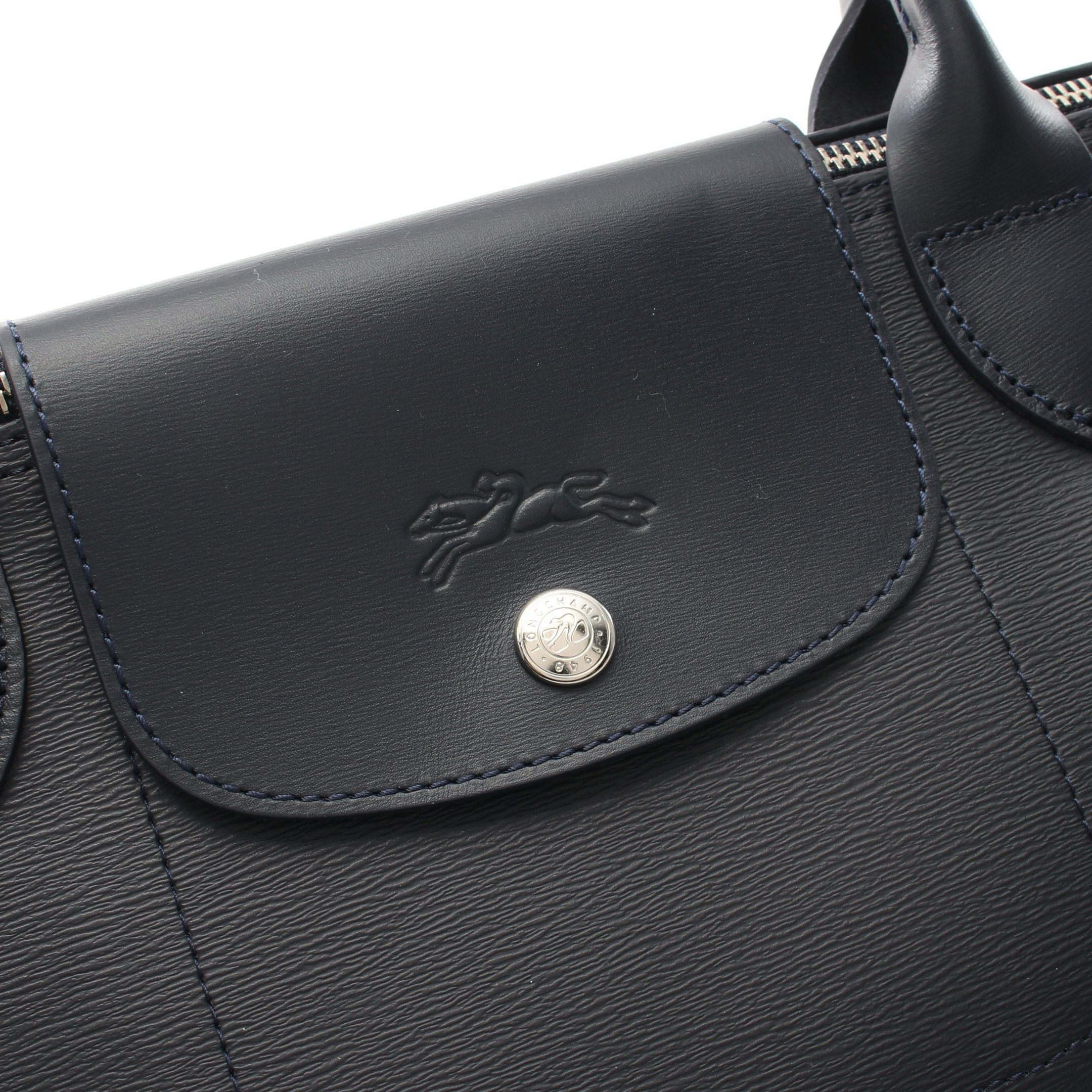 Longchamp Longchamp Le Preage City Shoulder Bag Tote Leather Navy Size ONE SIZE - 6 Thumbnail