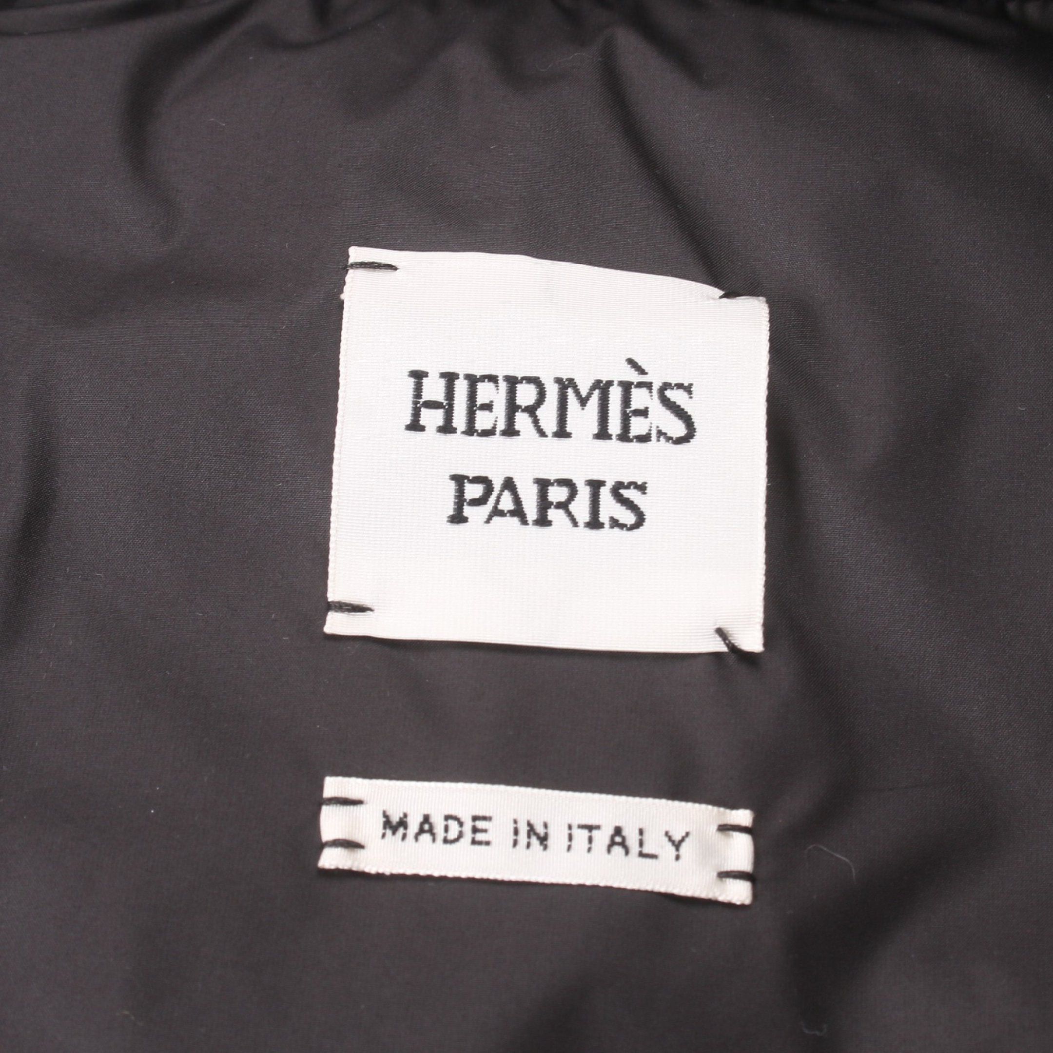 Hermes Long Gilet Down Vest Black