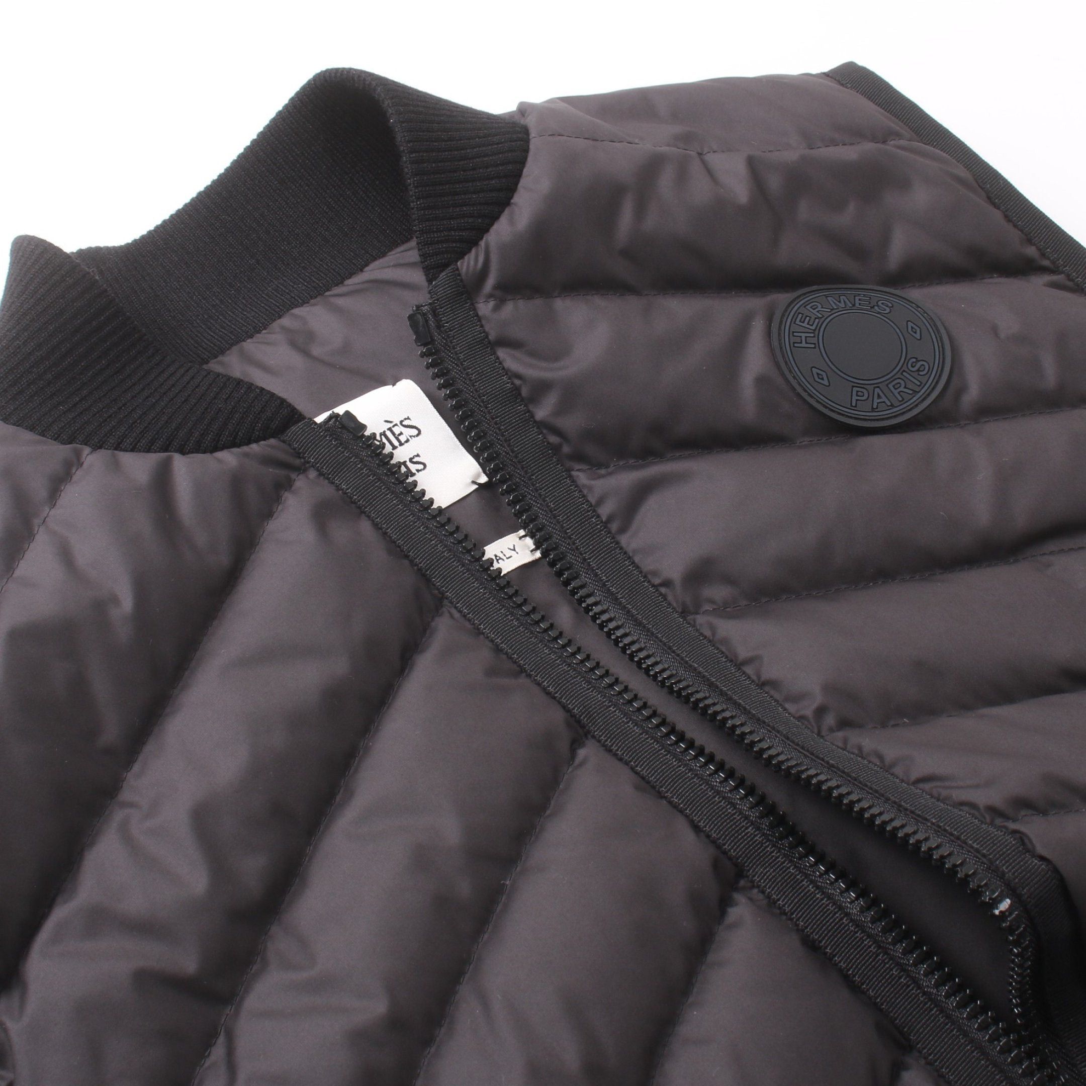 Hermes Long Gilet Down Vest Black