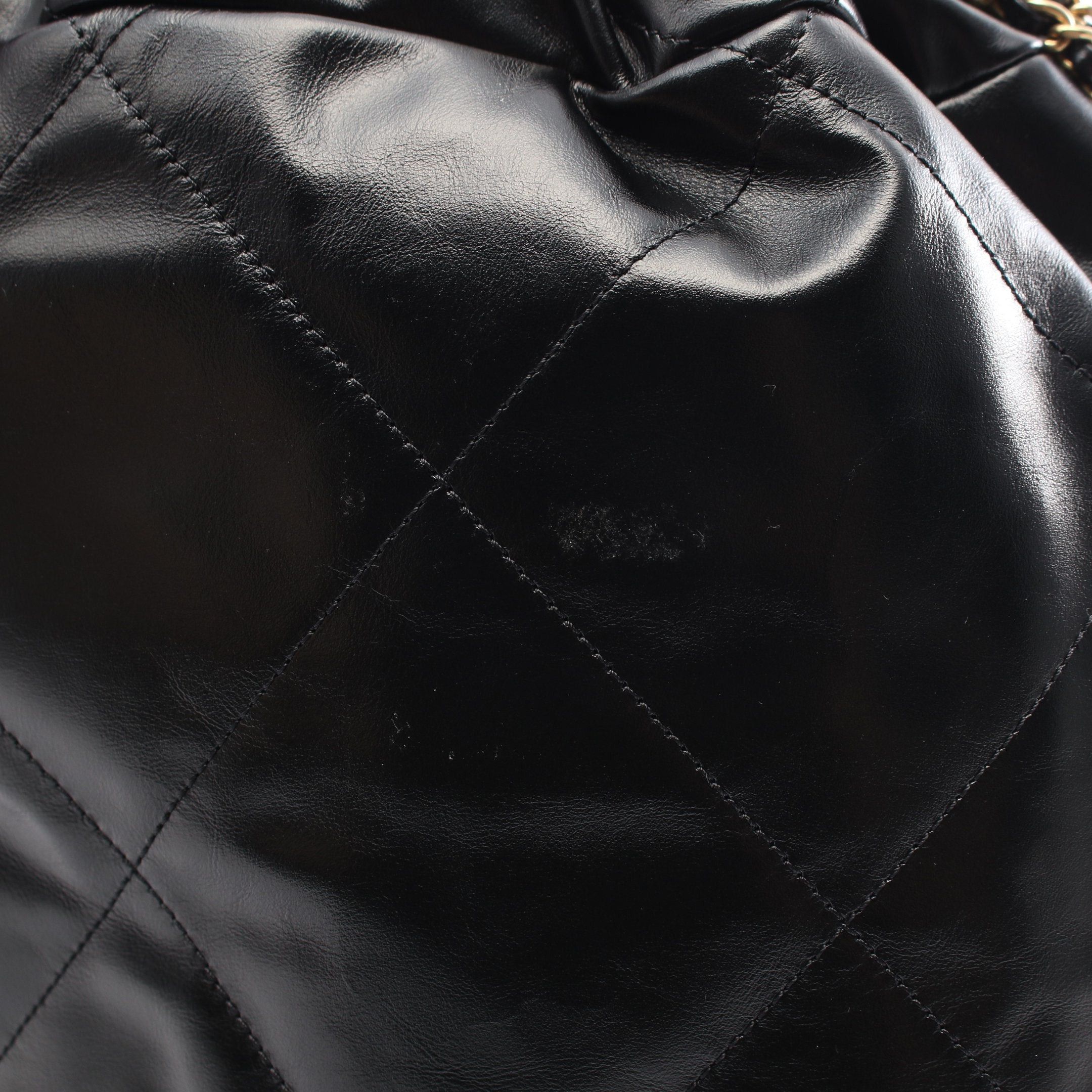 Chanel Chanel Chanel 22 Large Chain Backpack Rucksack Leather Black Gold Hardware Size ONE SIZE - 8 Thumbnail
