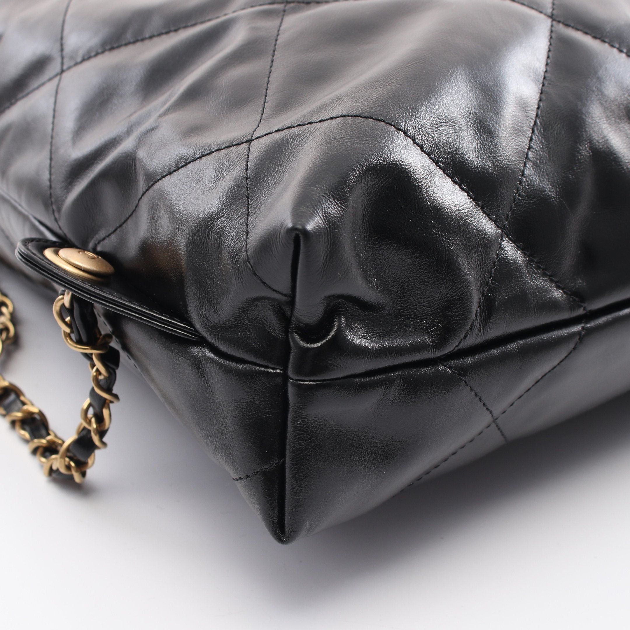 Chanel Chanel Chanel 22 Large Chain Backpack Rucksack Leather Black Gold Hardware Size ONE SIZE - 6 Thumbnail