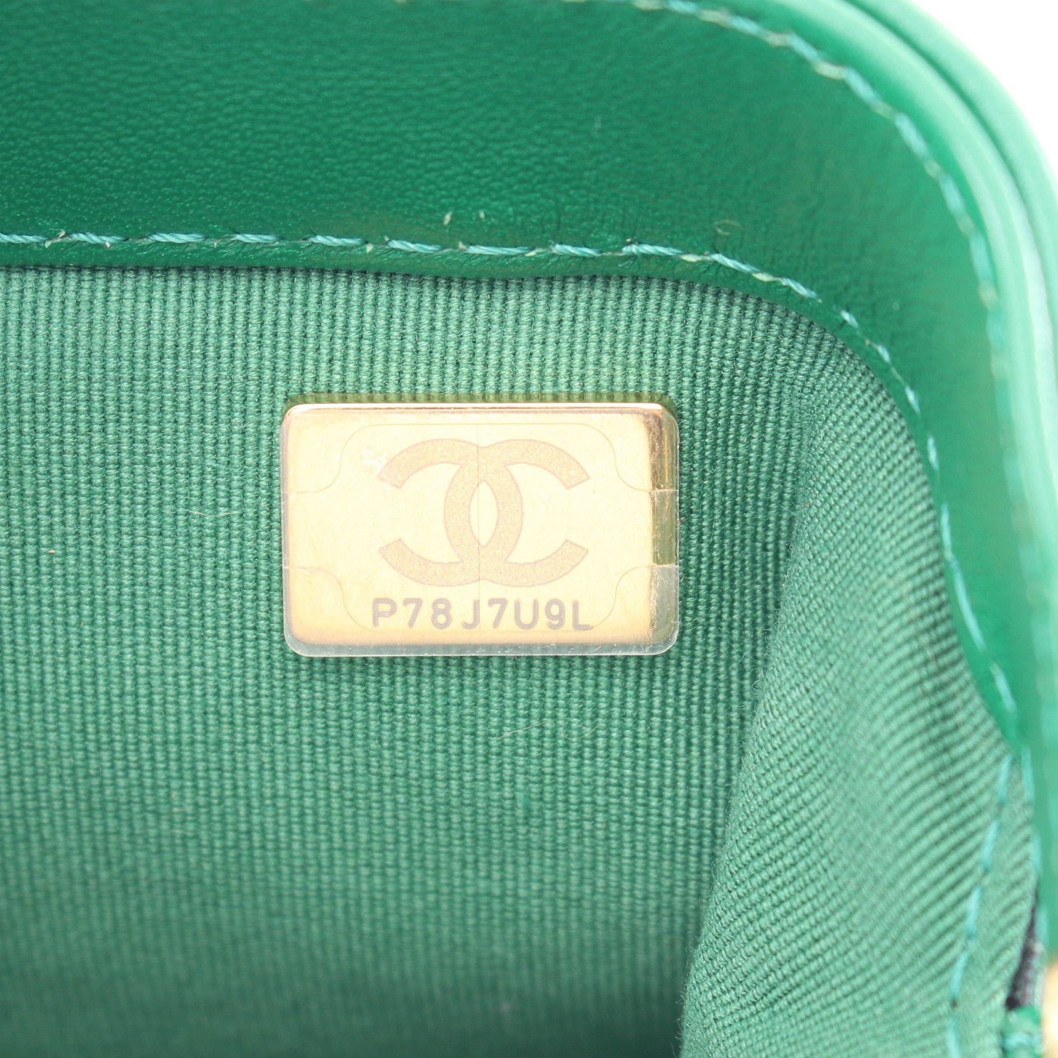Chanel Chanel Matelasse Small Top Handle Chain Shoulder Bag Leather Green Gold Hardware Size ONE SIZE - 5 Thumbnail