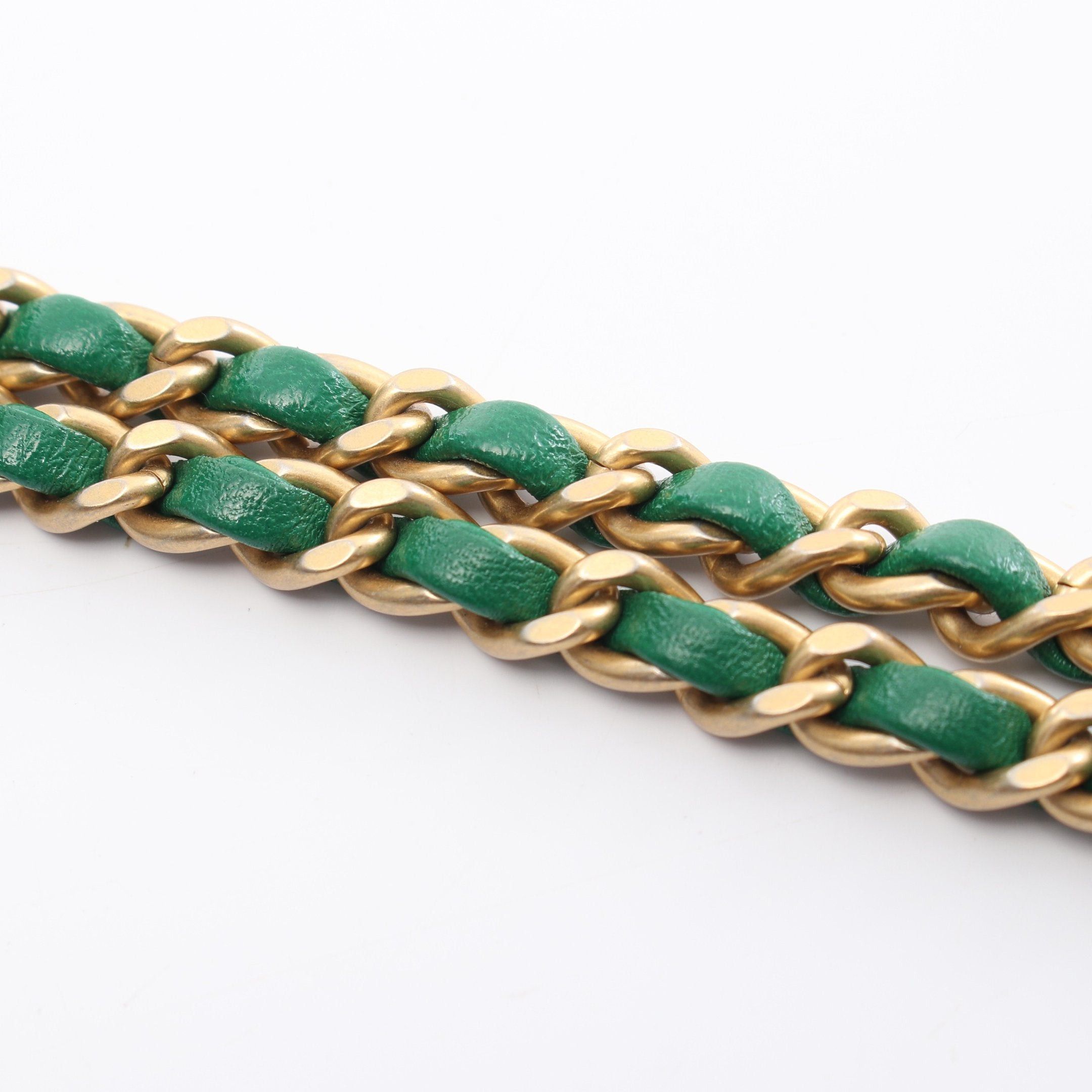 Chanel Chanel Matelasse Small Top Handle Chain Shoulder Bag Leather Green Gold Hardware Size ONE SIZE - 9 Thumbnail