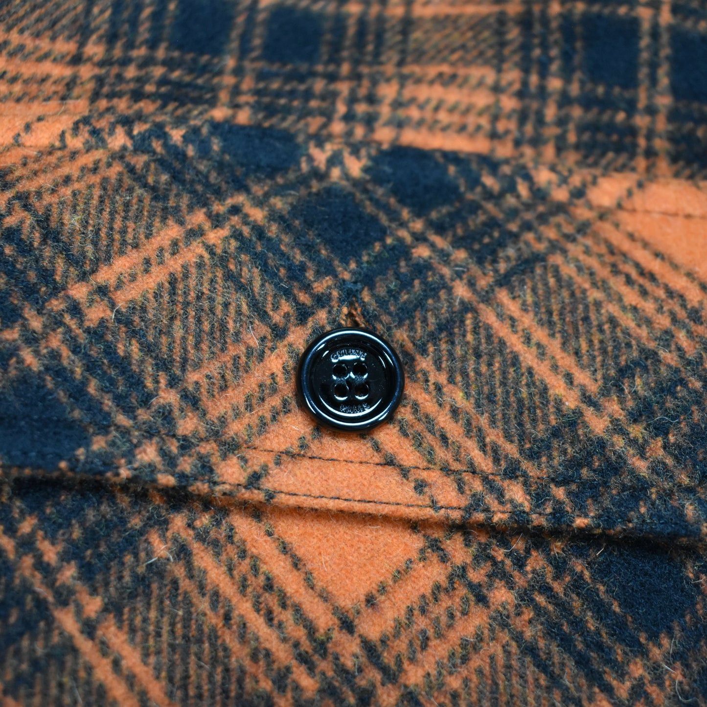 Celine × Hedi Slimane Celine Orange Black Heavy Wool Flannel Oversized Shirt Size US M / EU 48-50 / 2 - 5 Thumbnail
