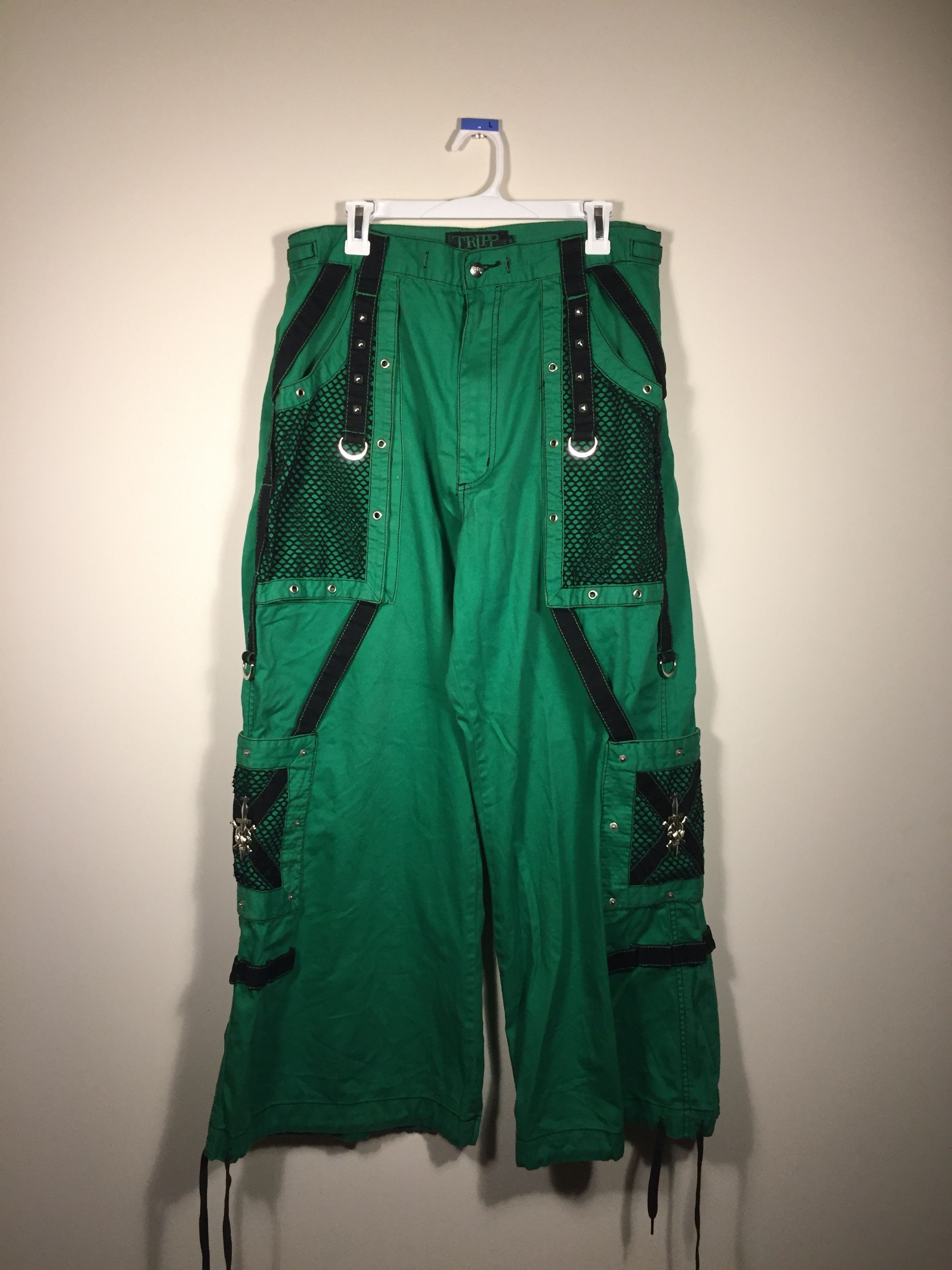 Tripp nyc カーゴパンツ playboi Carti Lil Uzi Vert × Playboi Carti × Tripp NYC VINTAGE NEON GREEN