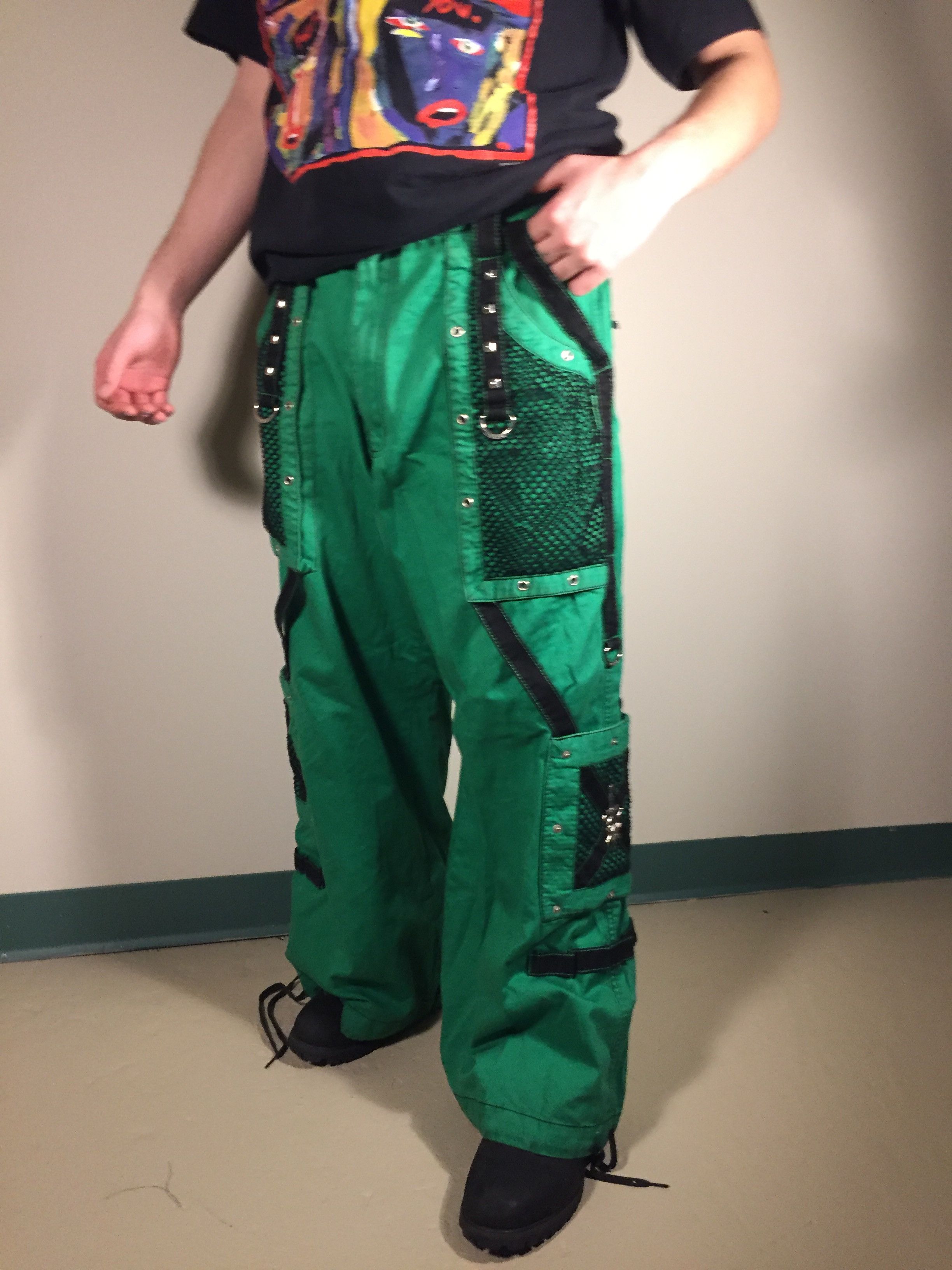 Tripp nyc カーゴパンツ playboi Carti Lil Uzi Vert × Playboi Carti × Tripp NYC VINTAGE NEON GREEN