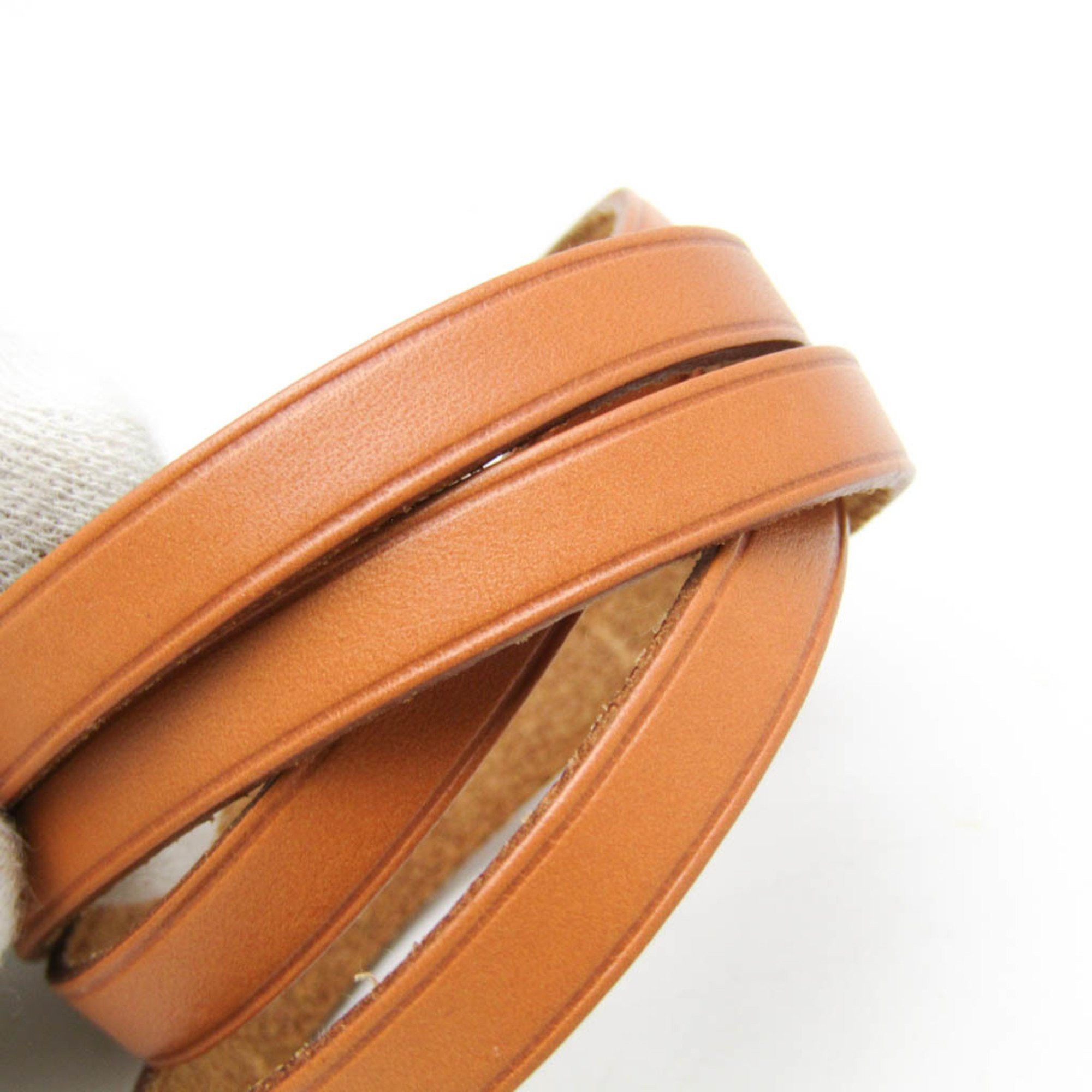 Hermes Hermes Hapi Choker Leather,Metal Bangle Brown,Silver Size ONE SIZE - 4 Thumbnail