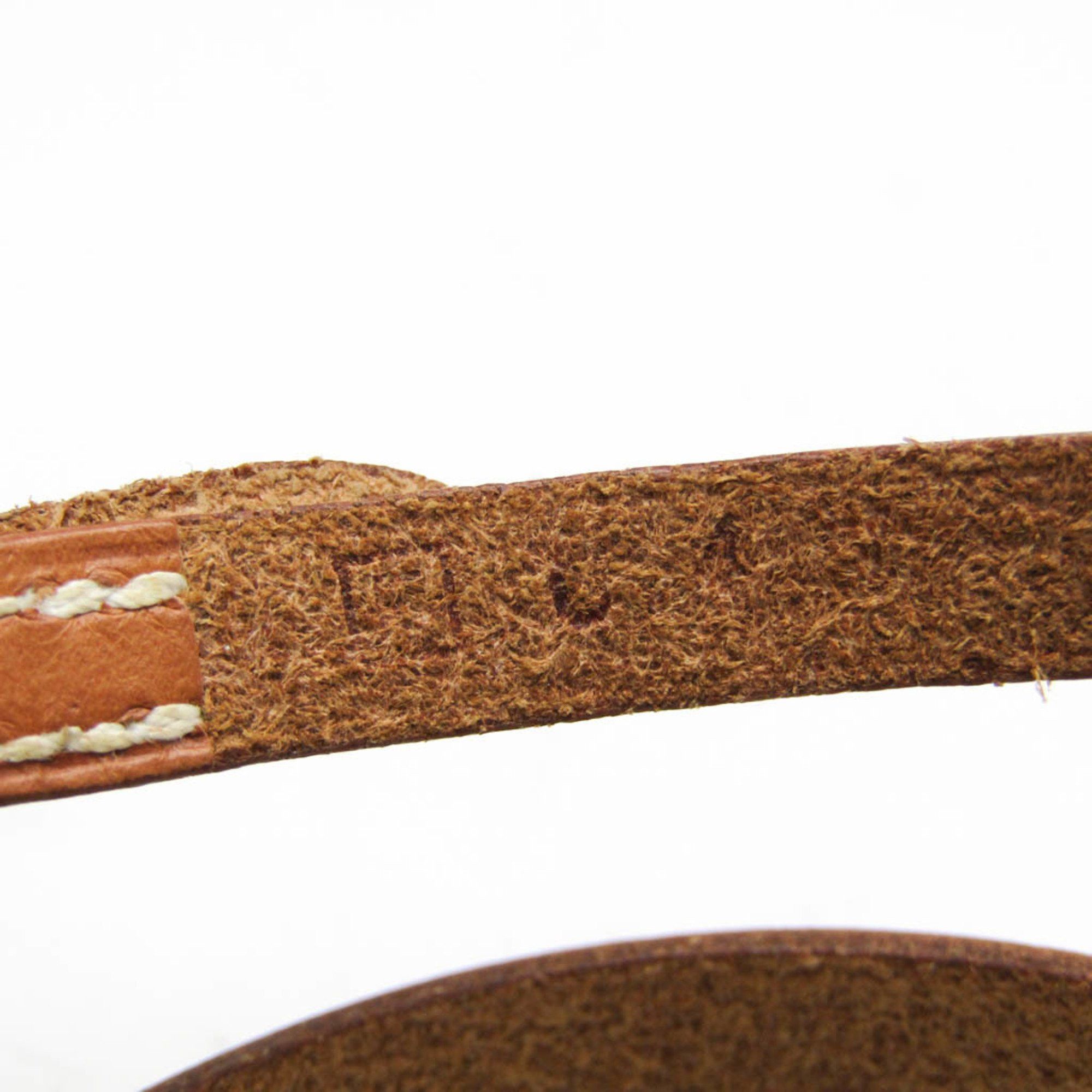 Hermes Hermes Hapi Choker Leather,Metal Bangle Brown,Silver Size ONE SIZE - 7 Thumbnail