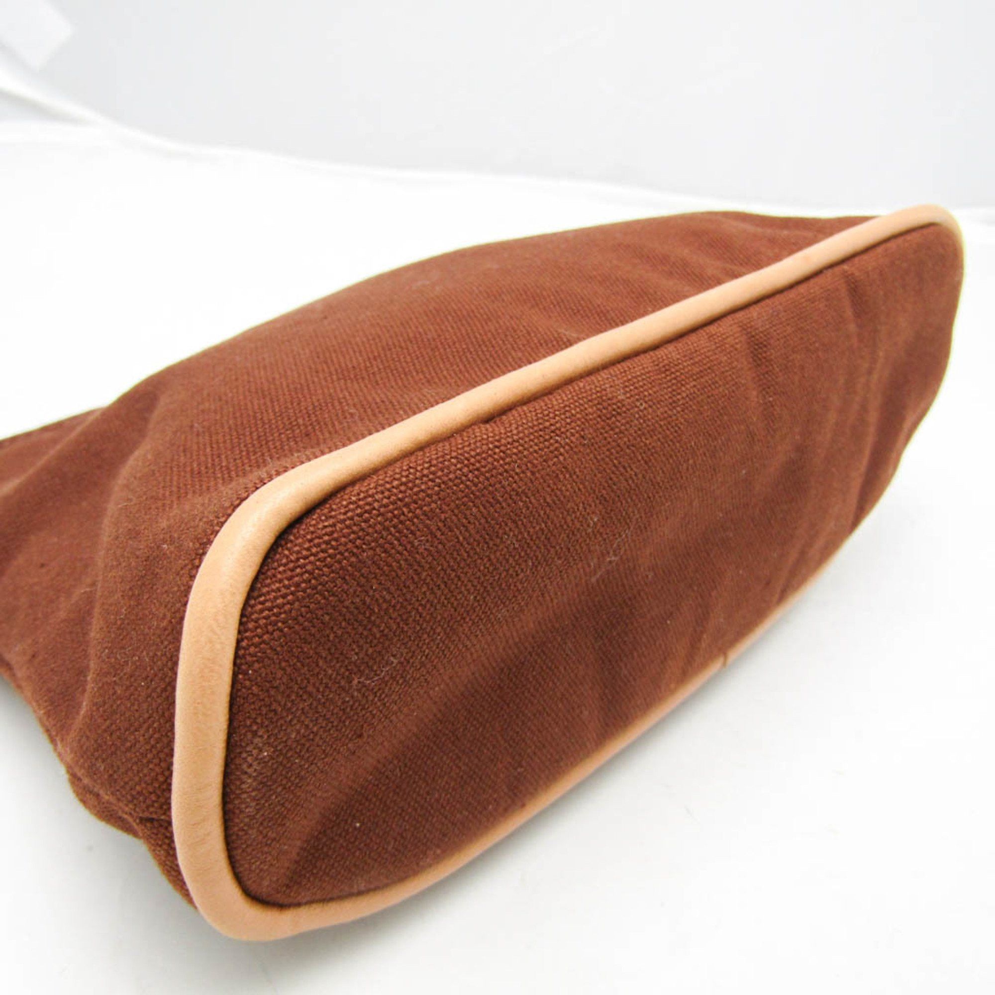 Hermes Hermes Bolide PM Women,Men Cotton,Leather Pouch Brown Size ONE SIZE - 4 Thumbnail