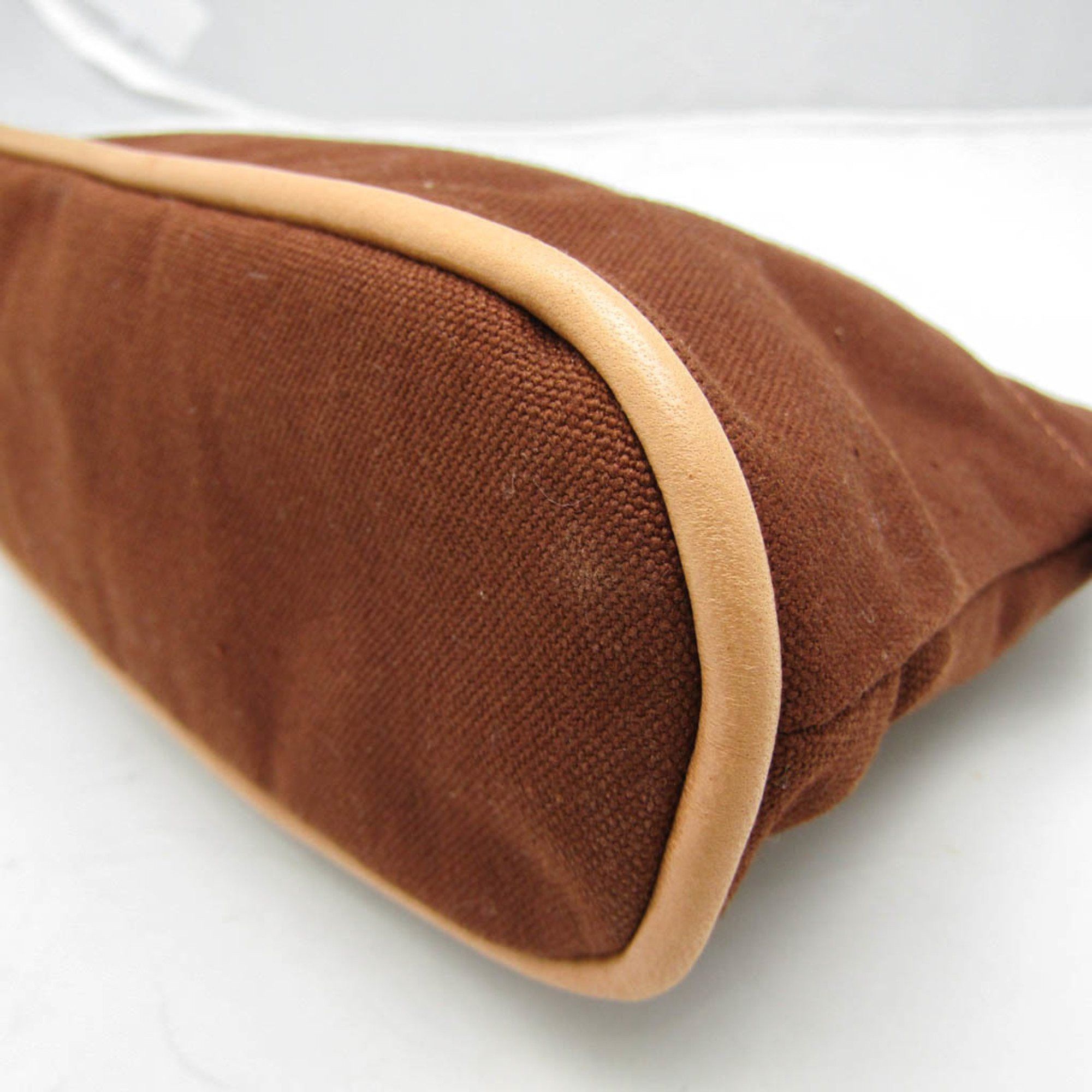 Hermes Hermes Bolide PM Women,Men Cotton,Leather Pouch Brown Size ONE SIZE - 5 Thumbnail