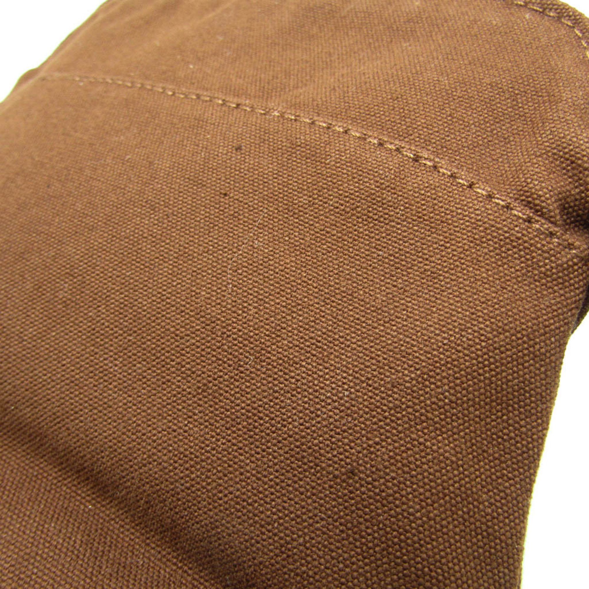 Hermes Hermes Bolide PM Women,Men Cotton,Leather Pouch Brown Size ONE SIZE - 6 Thumbnail