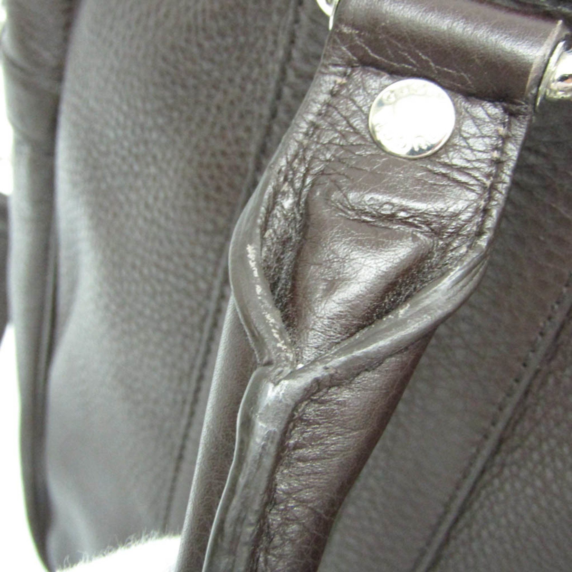Gucci Gucci Business Bag 231850 Men's Leather Briefcase,Shoulder Bag Dark Brown Size ONE SIZE - 5 Thumbnail
