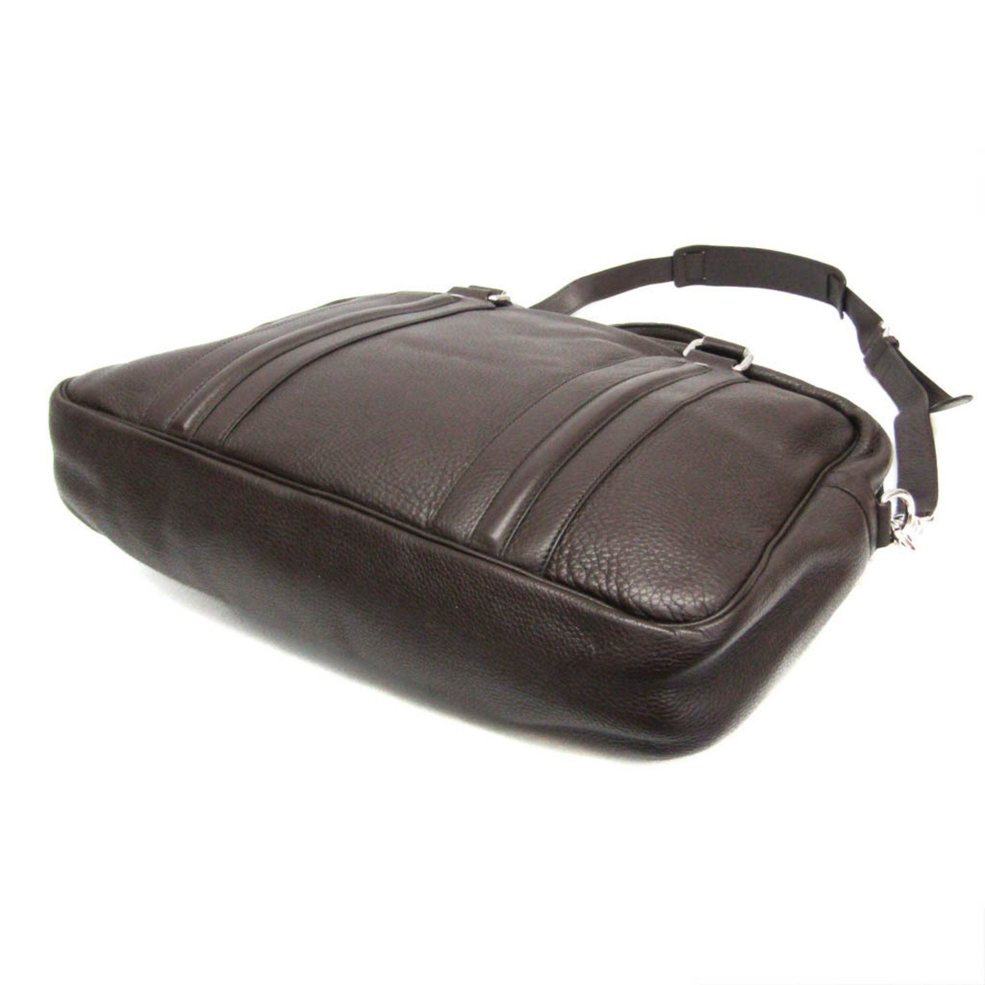 Gucci Gucci Business Bag 231850 Men's Leather Briefcase,Shoulder Bag Dark Brown Size ONE SIZE - 2 Thumbnail