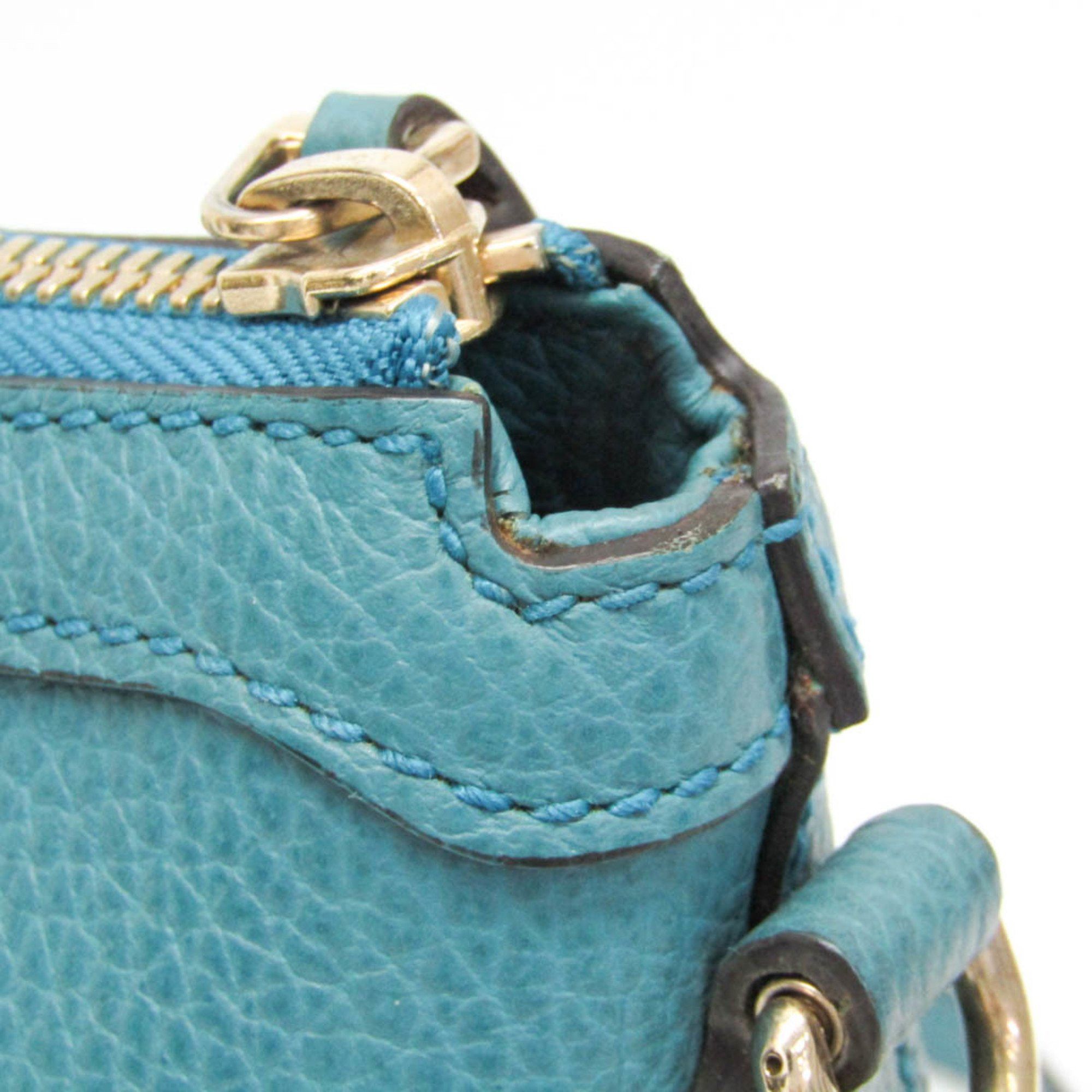 Gucci Gucci Interlocking G 449659 Women's Leather Handbag,Shoulder Bag Blue Size ONE SIZE - 5 Thumbnail