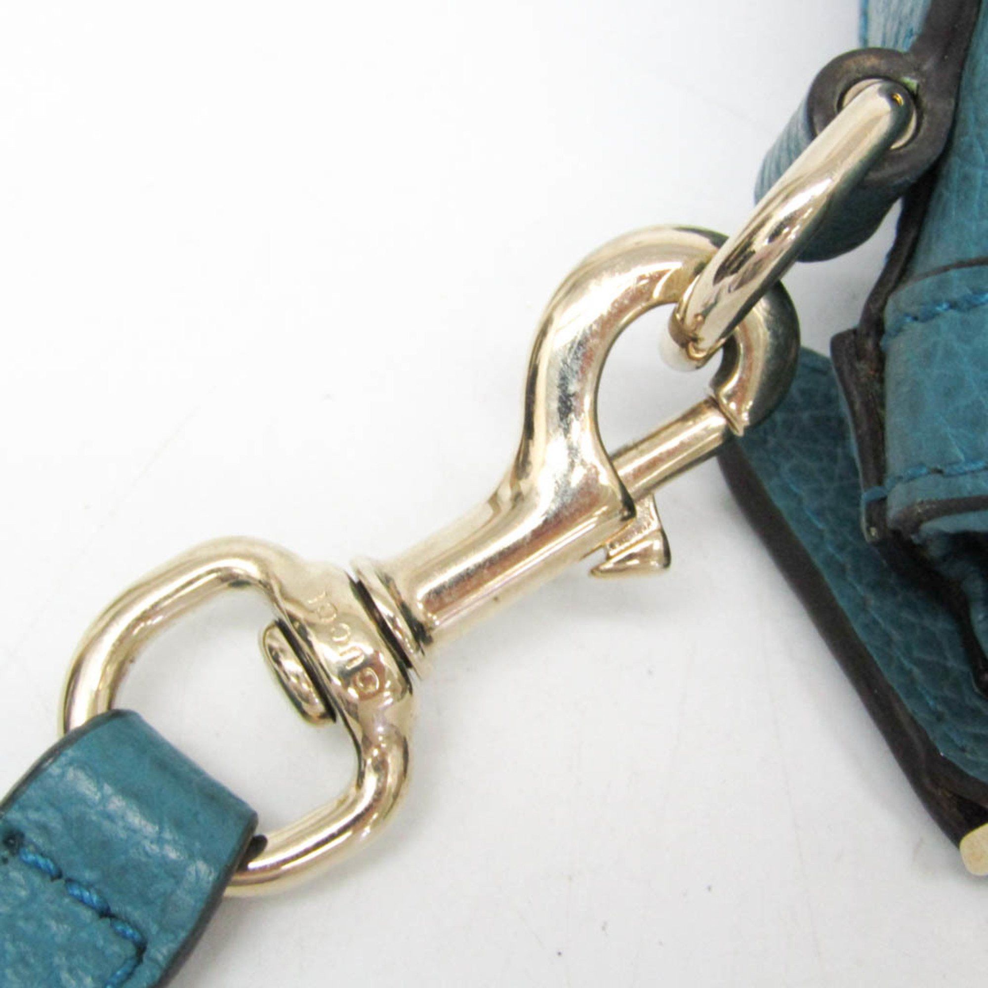 Gucci Gucci Interlocking G 449659 Women's Leather Handbag,Shoulder Bag Blue Size ONE SIZE - 10 Thumbnail