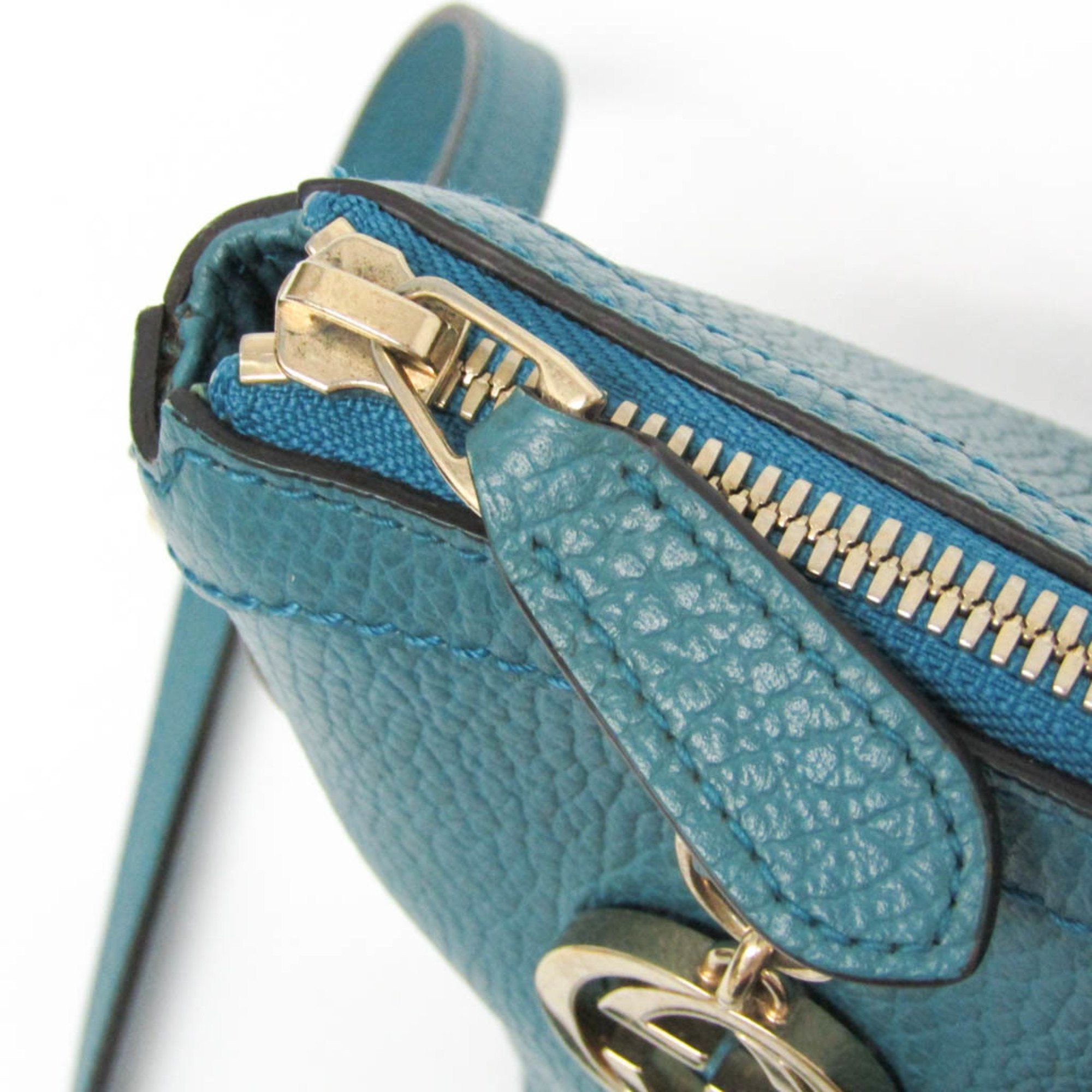 Gucci Gucci Interlocking G 449659 Women's Leather Handbag,Shoulder Bag Blue Size ONE SIZE - 8 Thumbnail