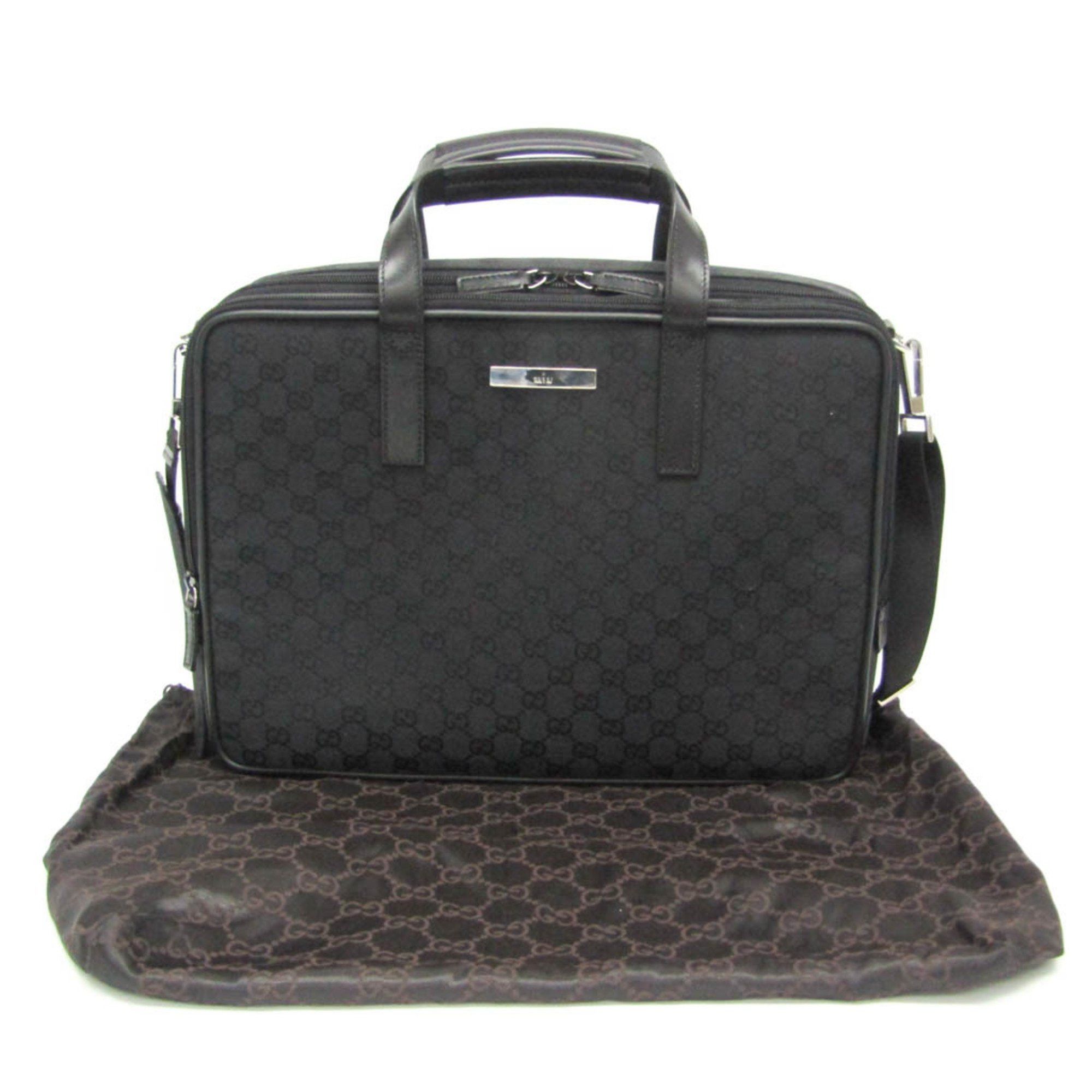Gucci Gucci GG Canvas 28723 Men's GG Canvas Briefcase,Shoulder Bag Black Size ONE SIZE - 2 Thumbnail